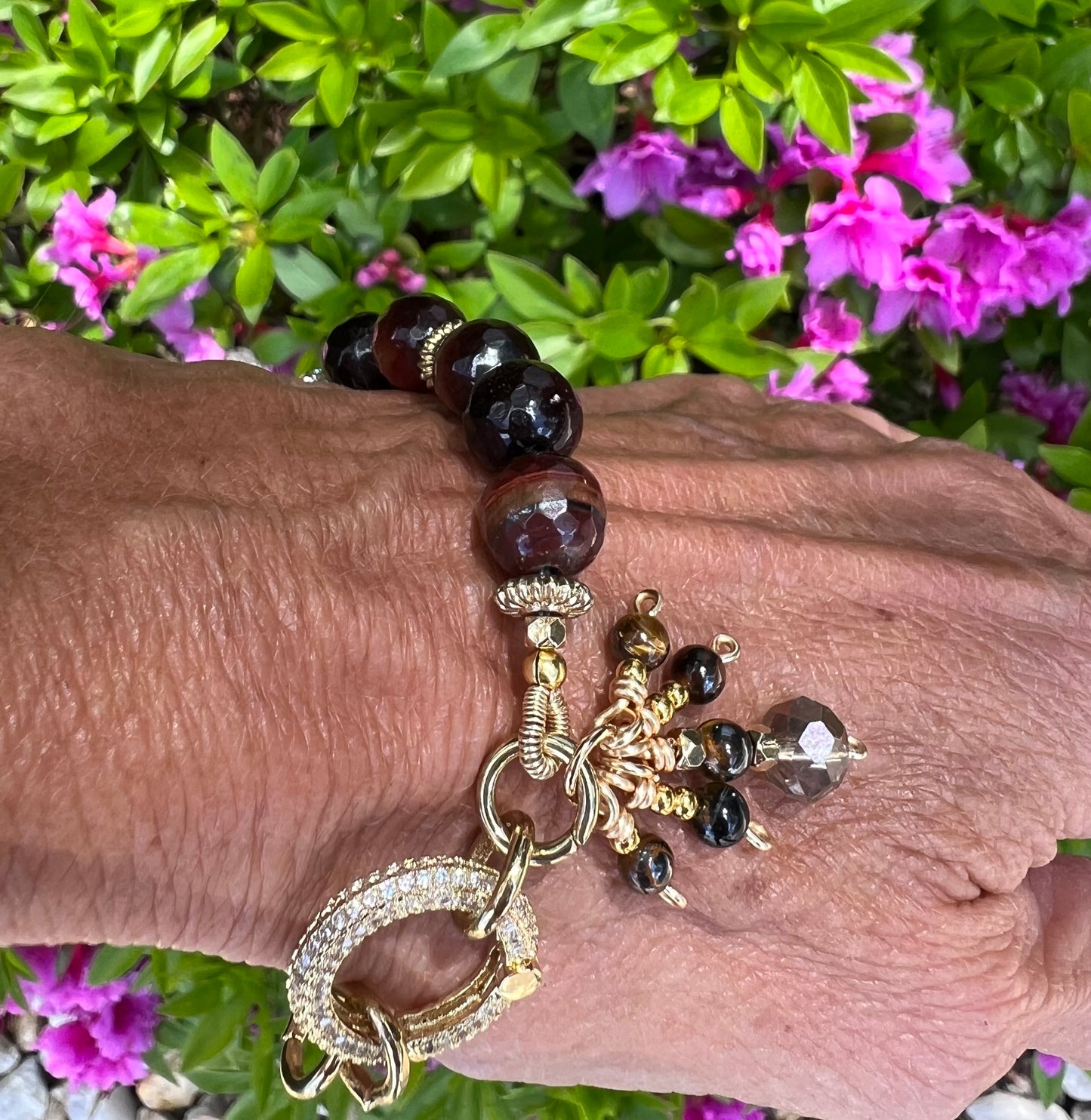 Red Tiger Eye Bling Bracelet