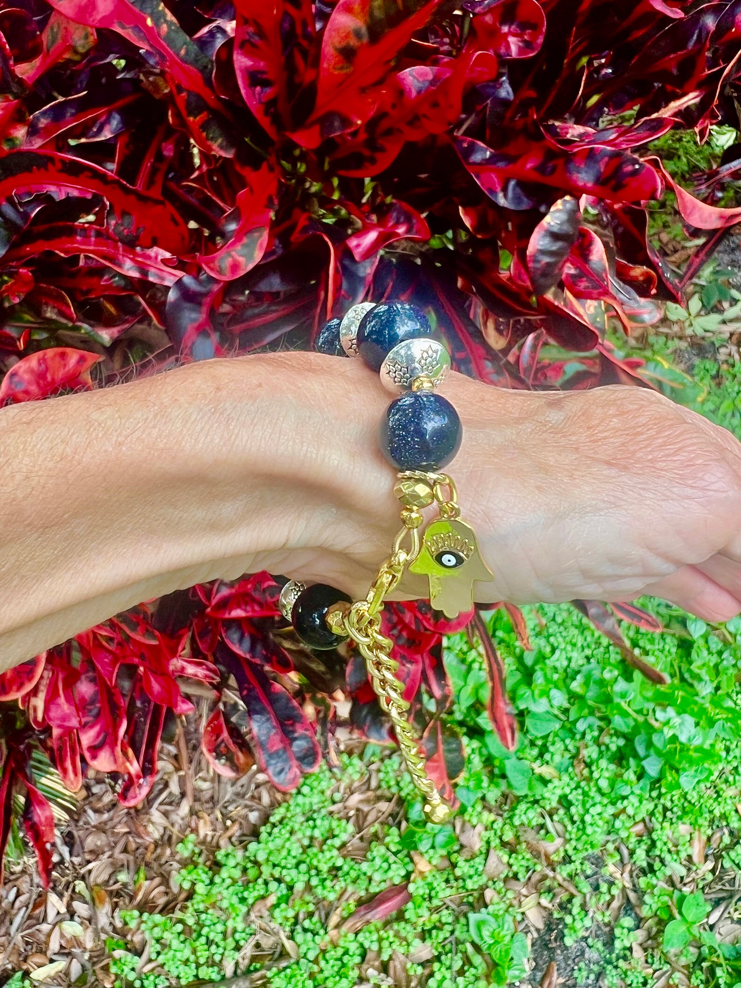 Blue Sandstone Bracelet