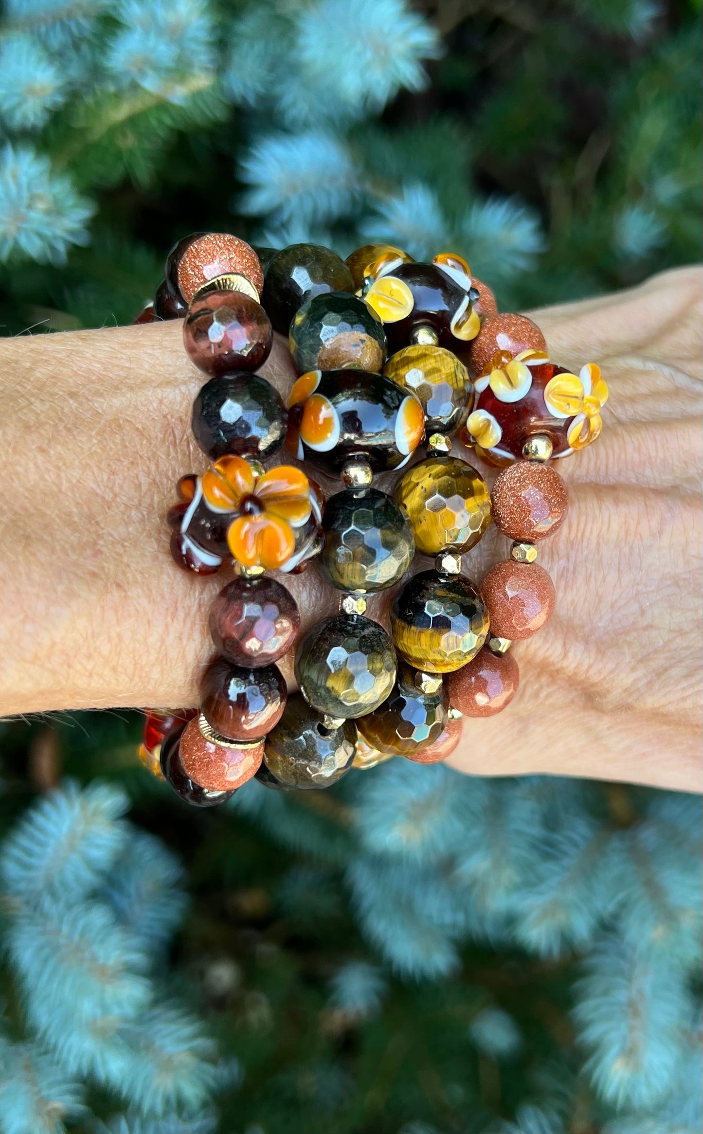 Chunky Gemstone Bracelets.