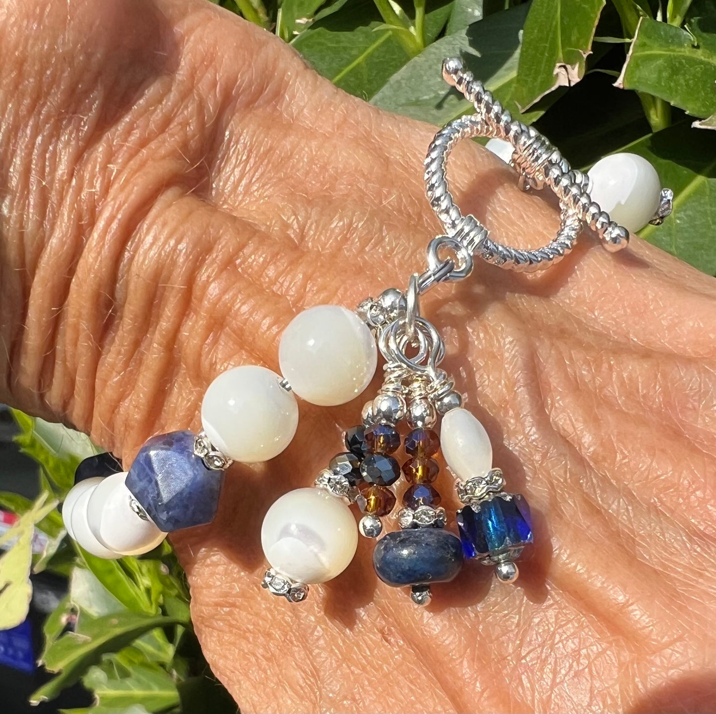 Mother of Pearl and Sodalite bracelet