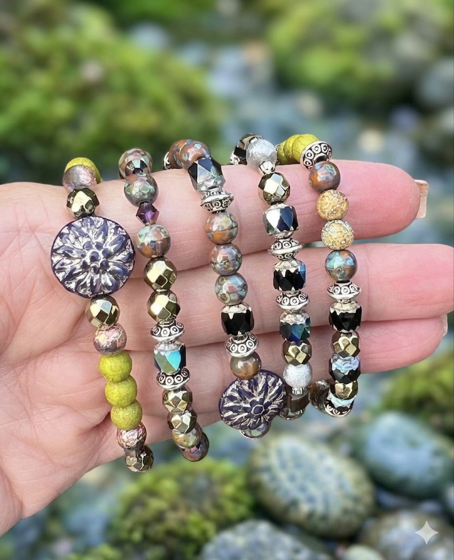 Autumn Fun beaded bracelets