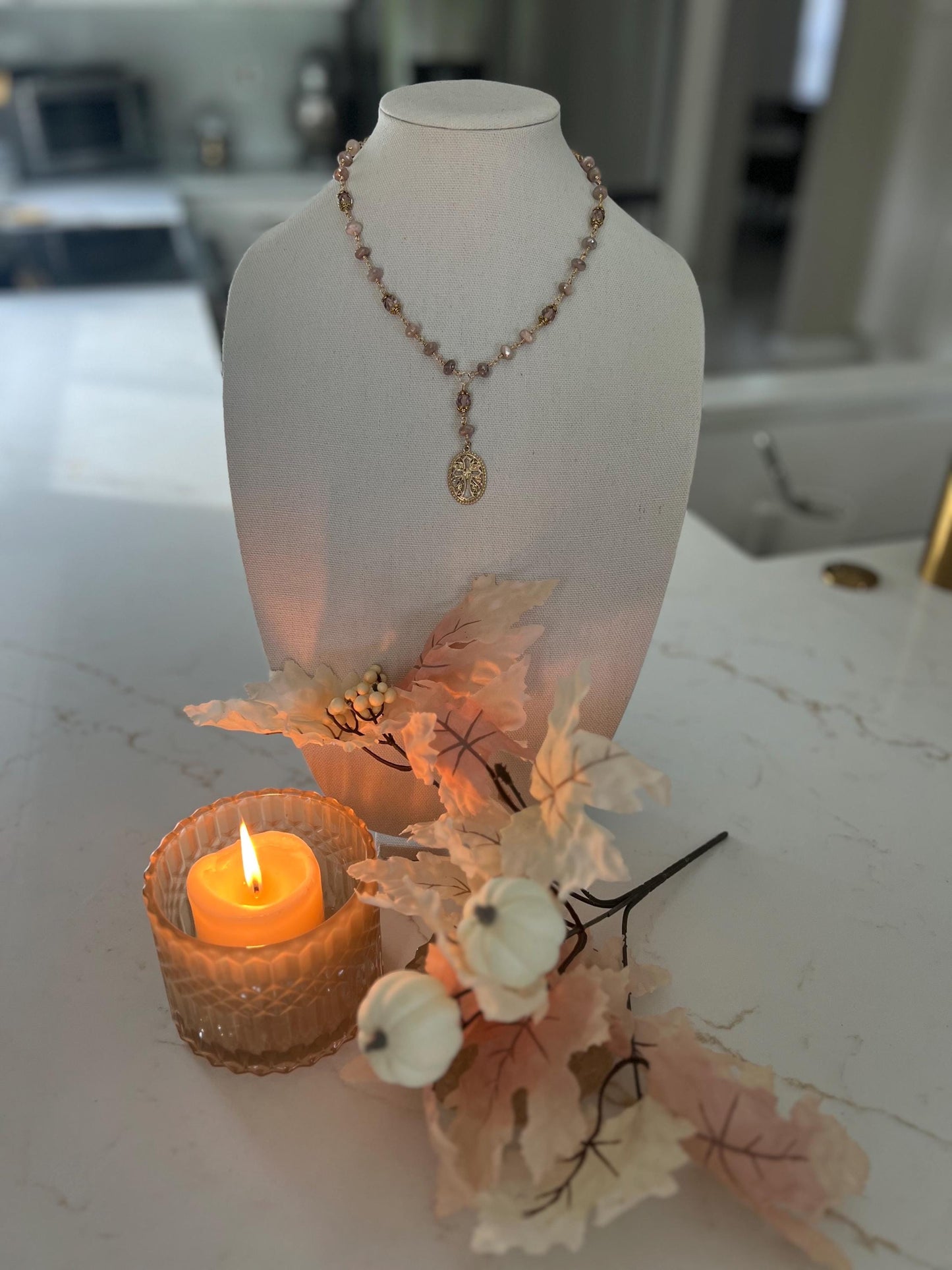 Peachy Moonstone Necklace