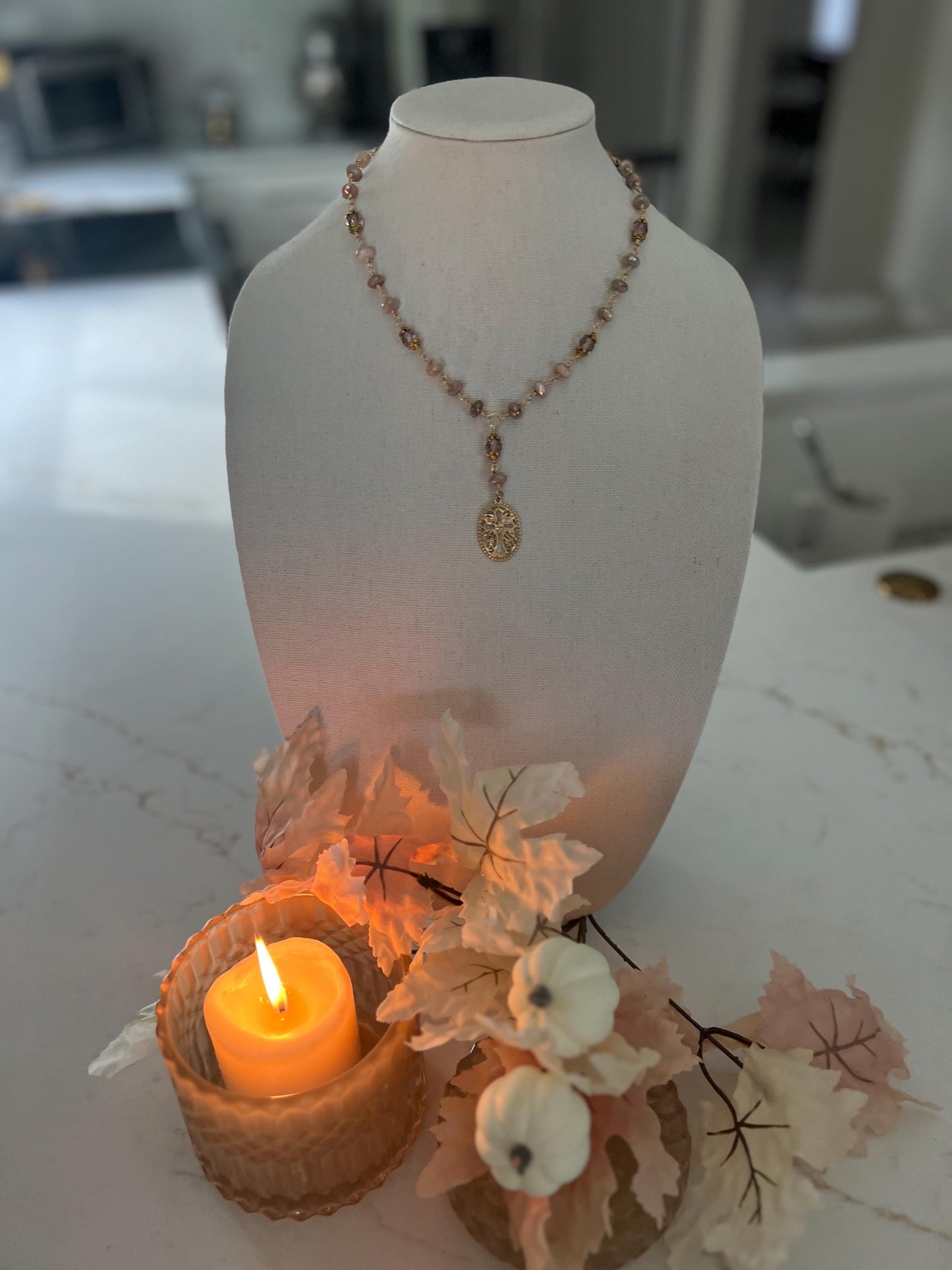 Peachy Moonstone Necklace