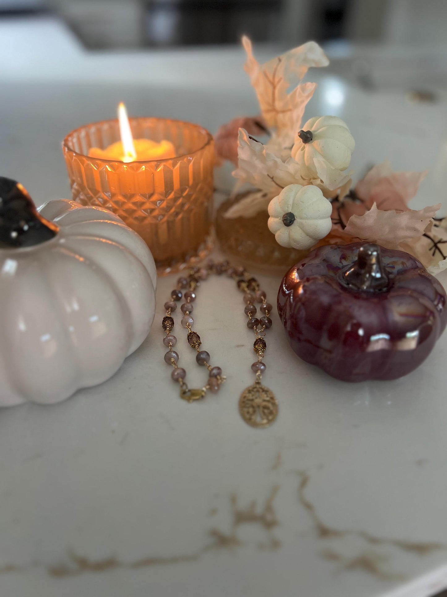 Peachy Moonstone Necklace