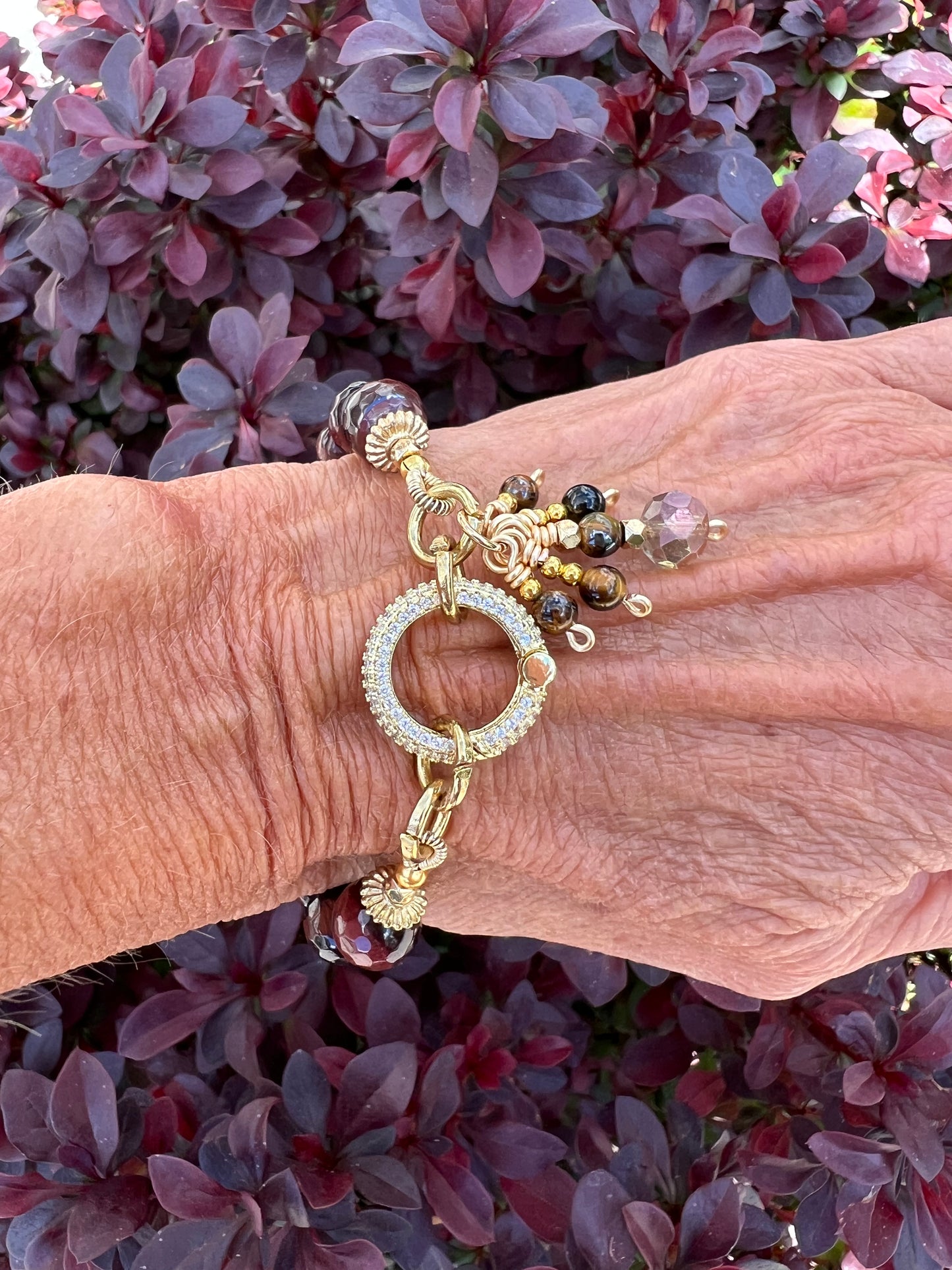 Red Tiger Eye Bling Bracelet