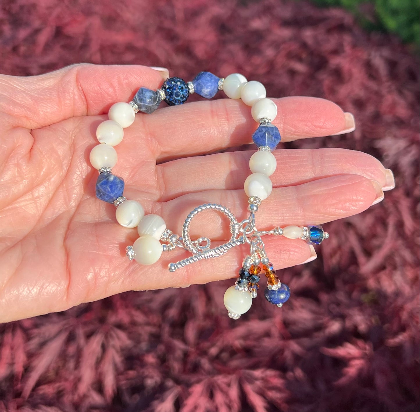Mother of Pearl and Sodalite bracelet