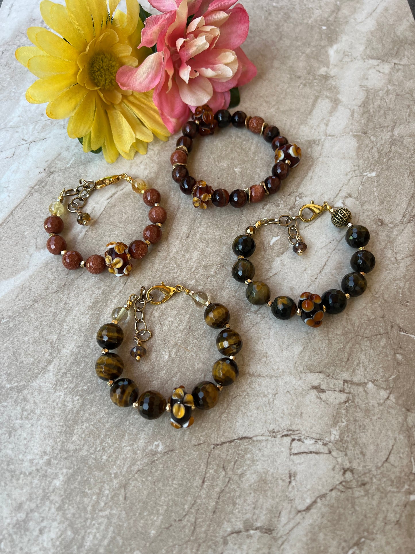 Chunky Gemstone Bracelets.