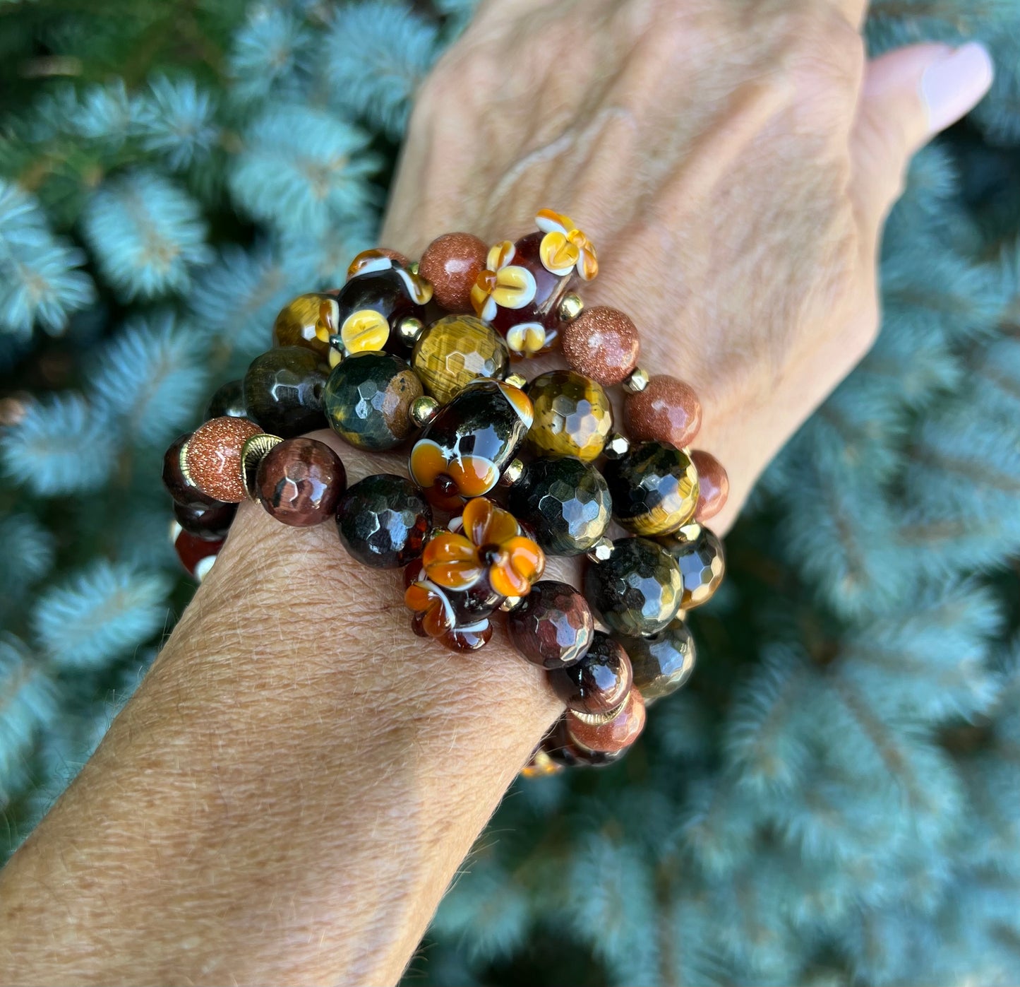 Chunky Gemstone Bracelets.