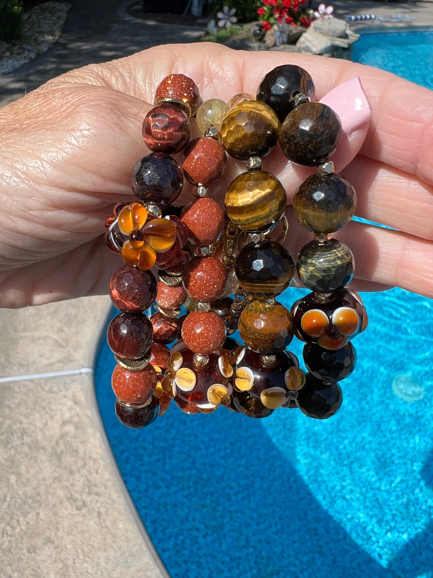 Chunky Gemstone Bracelets.