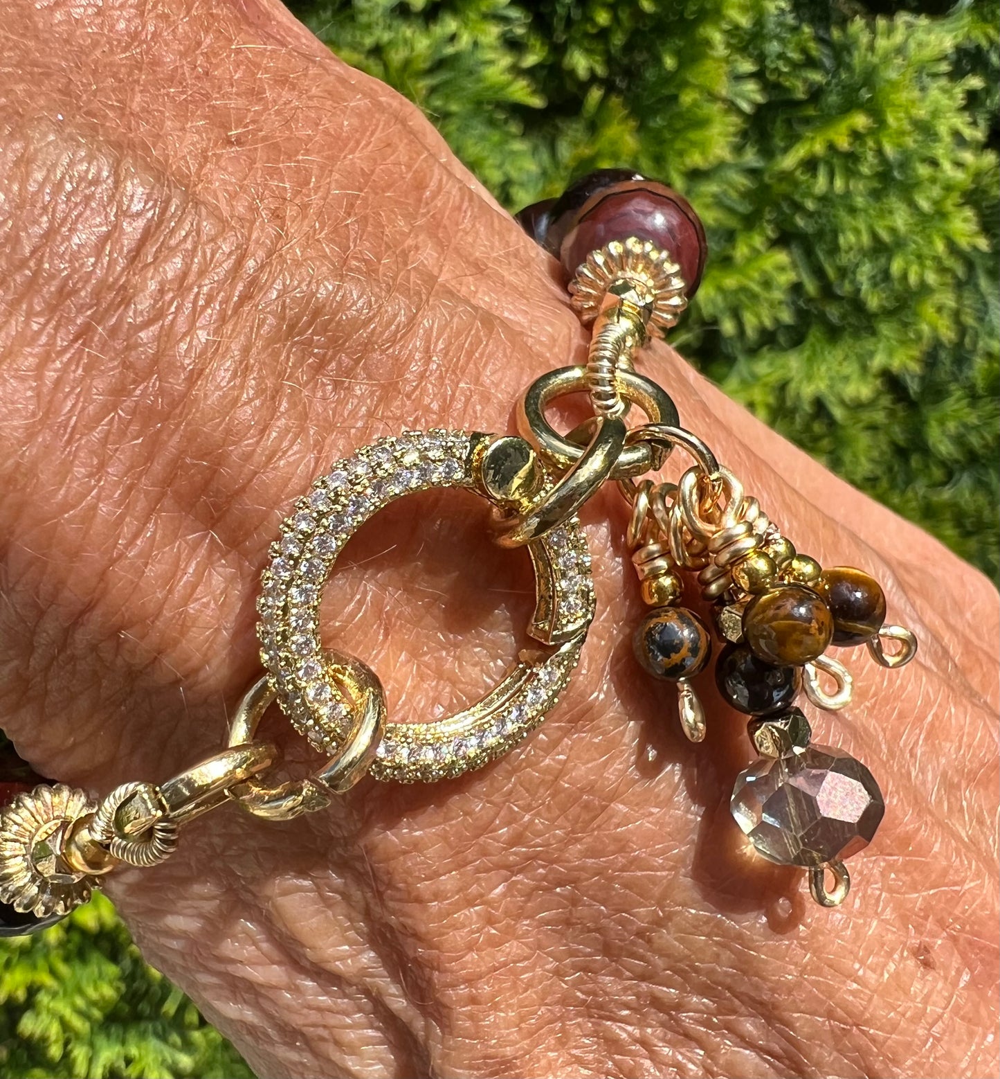 Red Tiger Eye Bling Bracelet