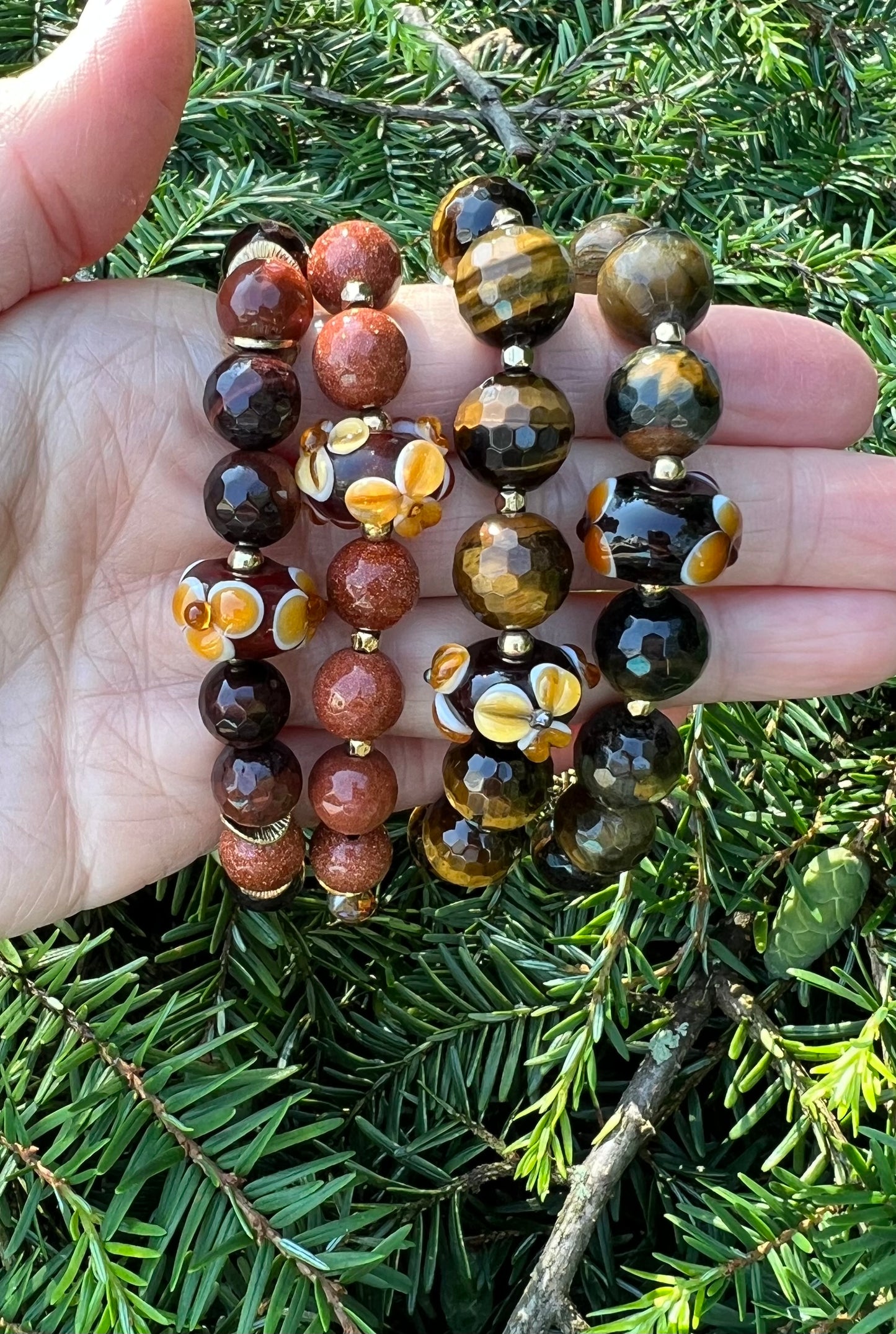 Chunky Gemstone Bracelets.
