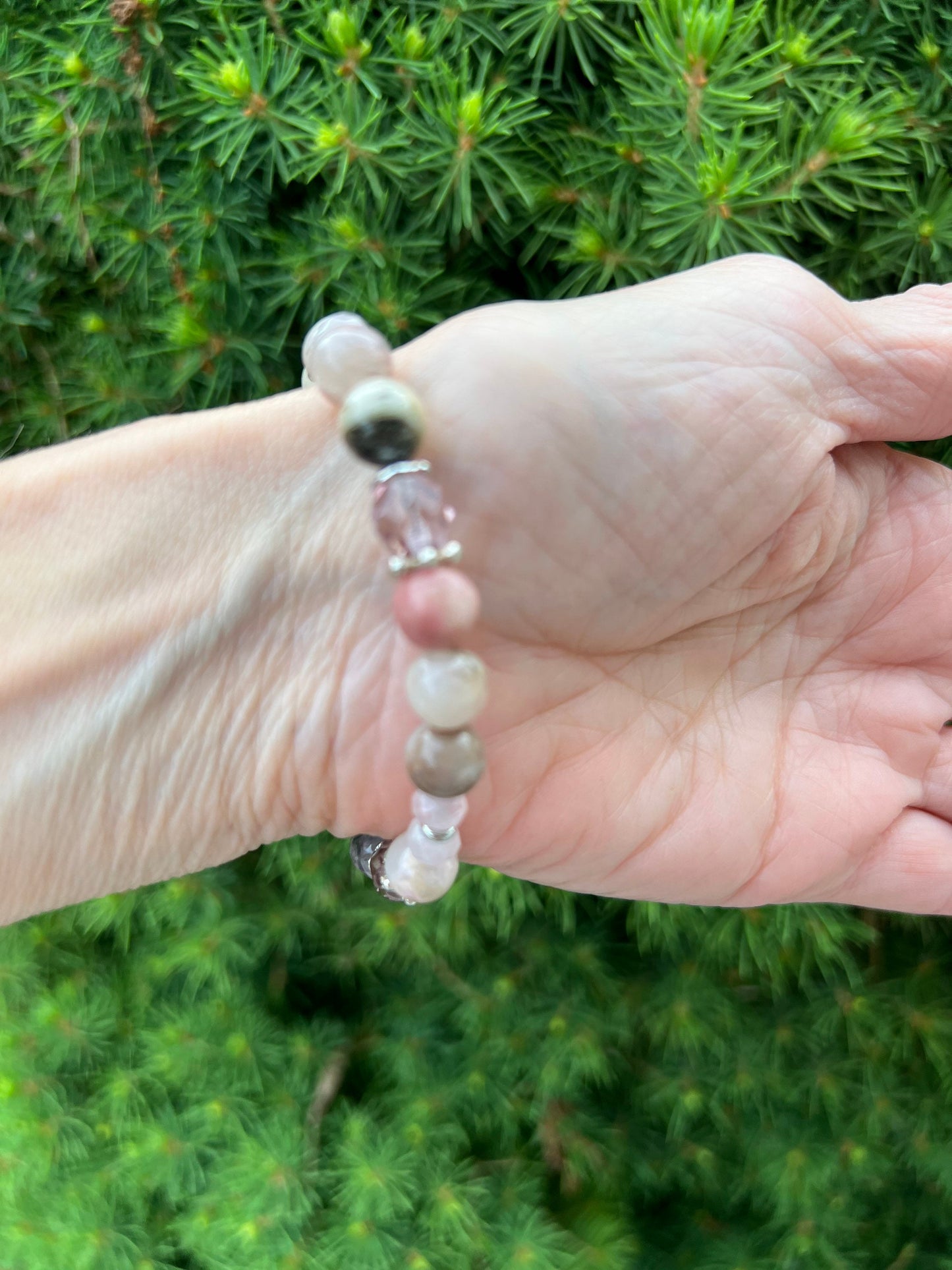 Rhodonite and Rose Quartz bracelet