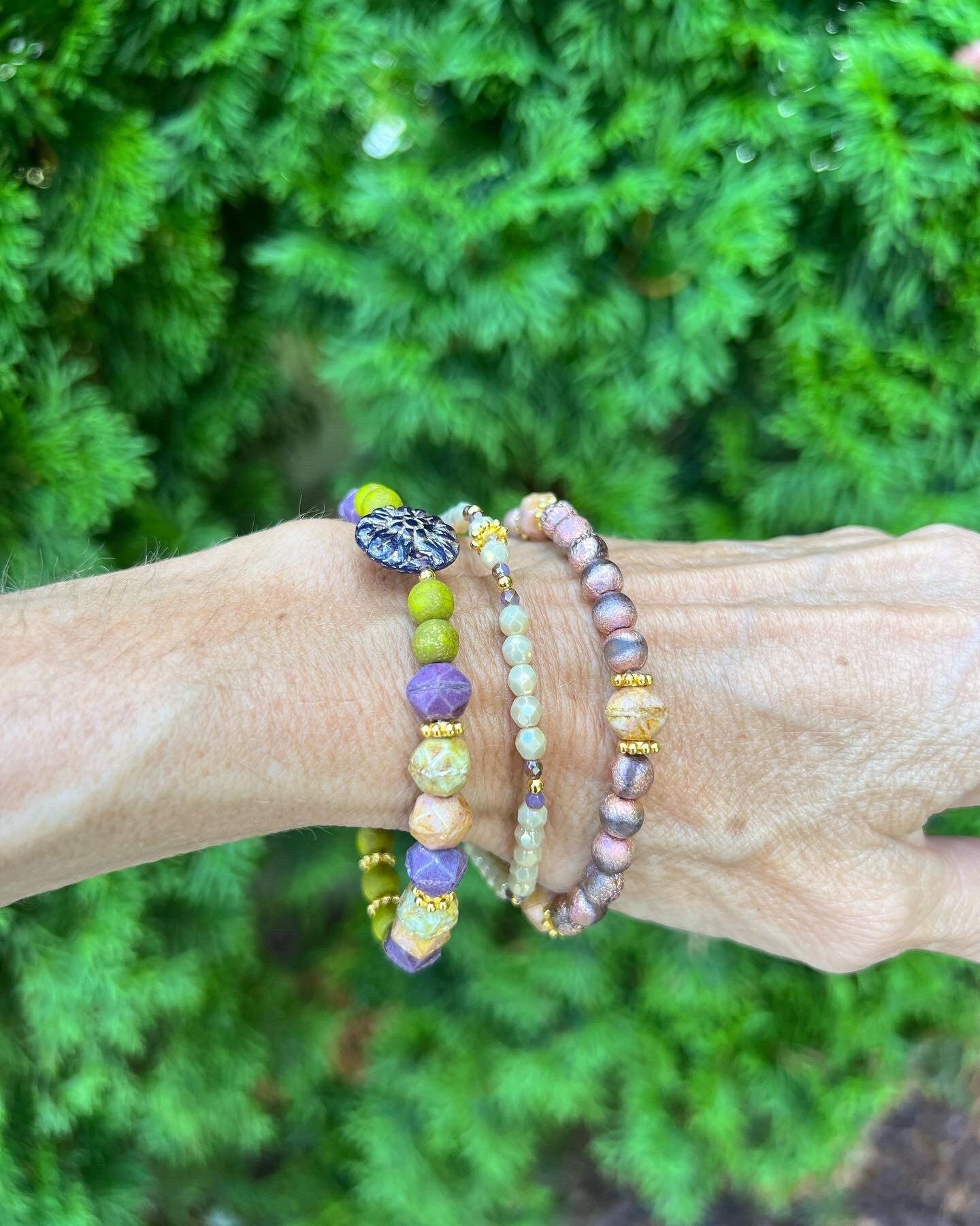 ENTIRE 3 piece muted tones bracelet set