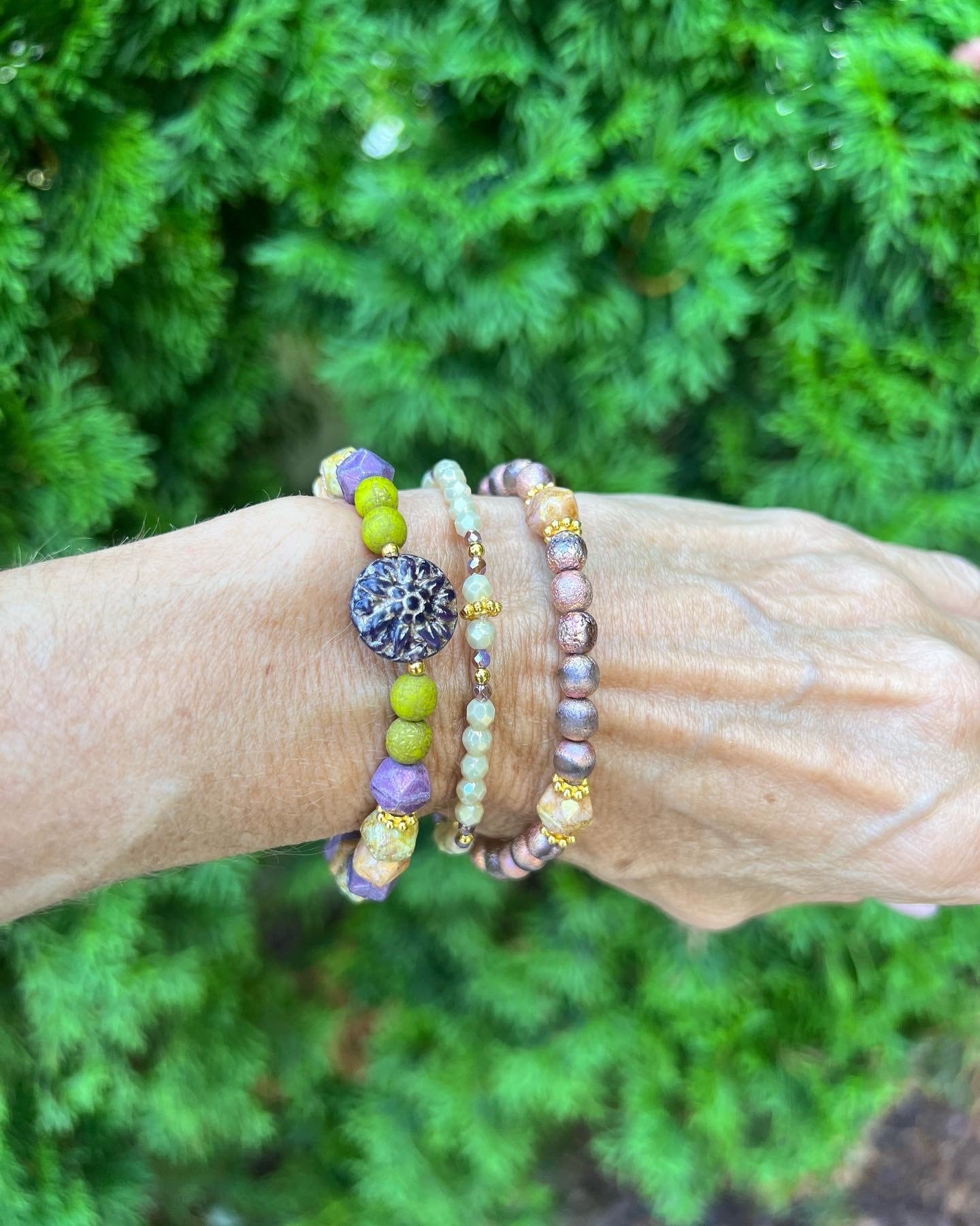 ENTIRE 3 piece muted tones bracelet set