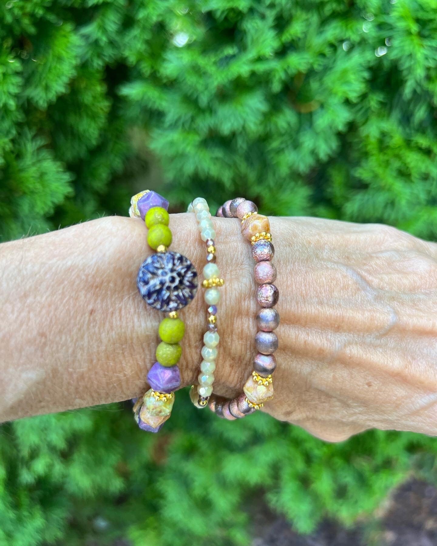 ENTIRE 3 piece muted tones bracelet set