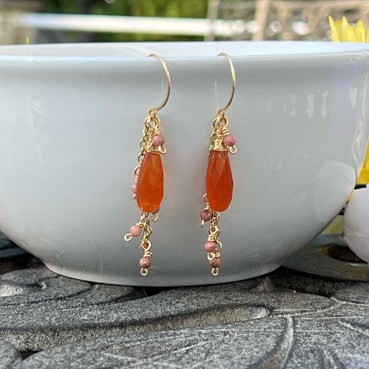 Carnelian Drop Earrings