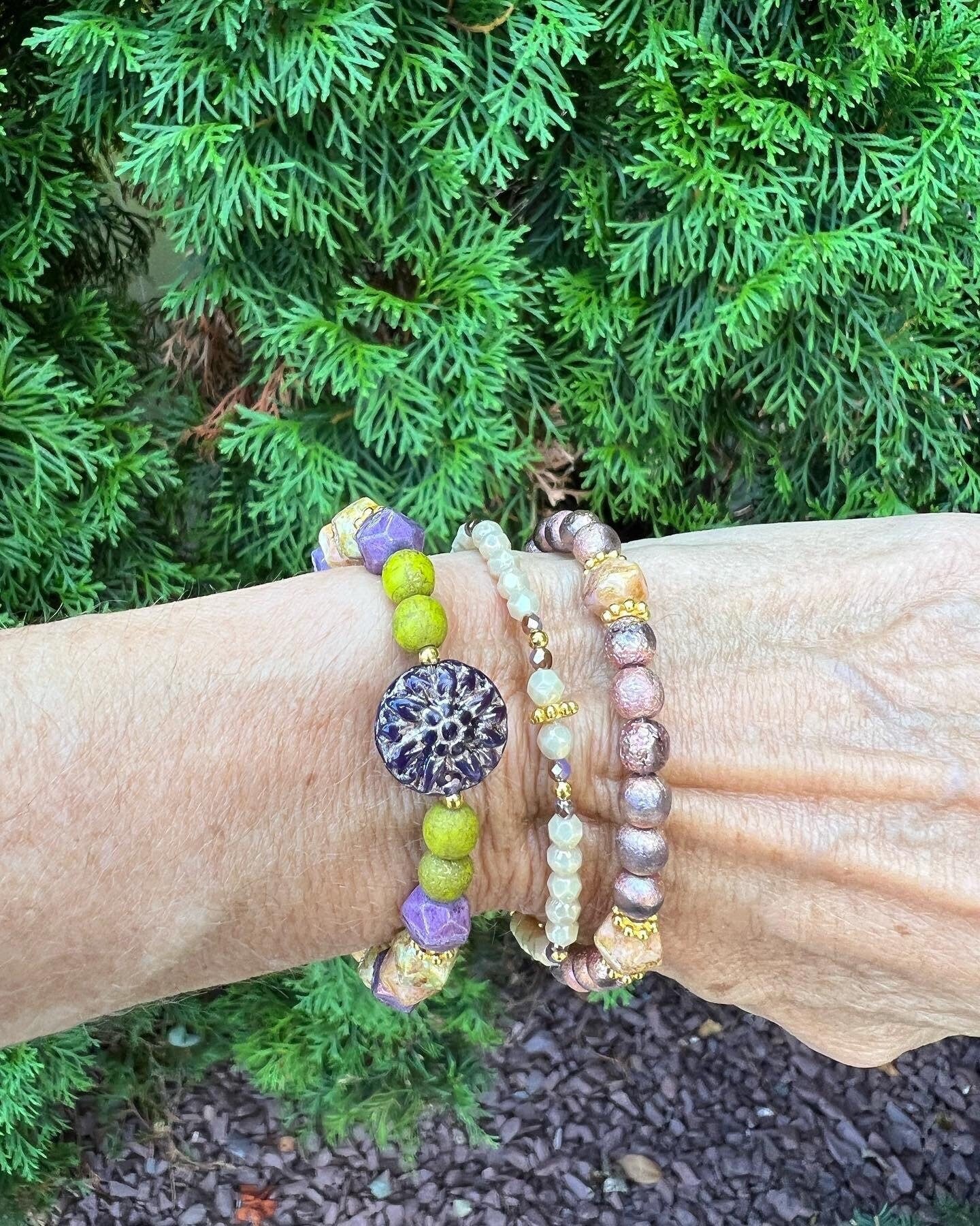 ENTIRE 3 piece muted tones bracelet set