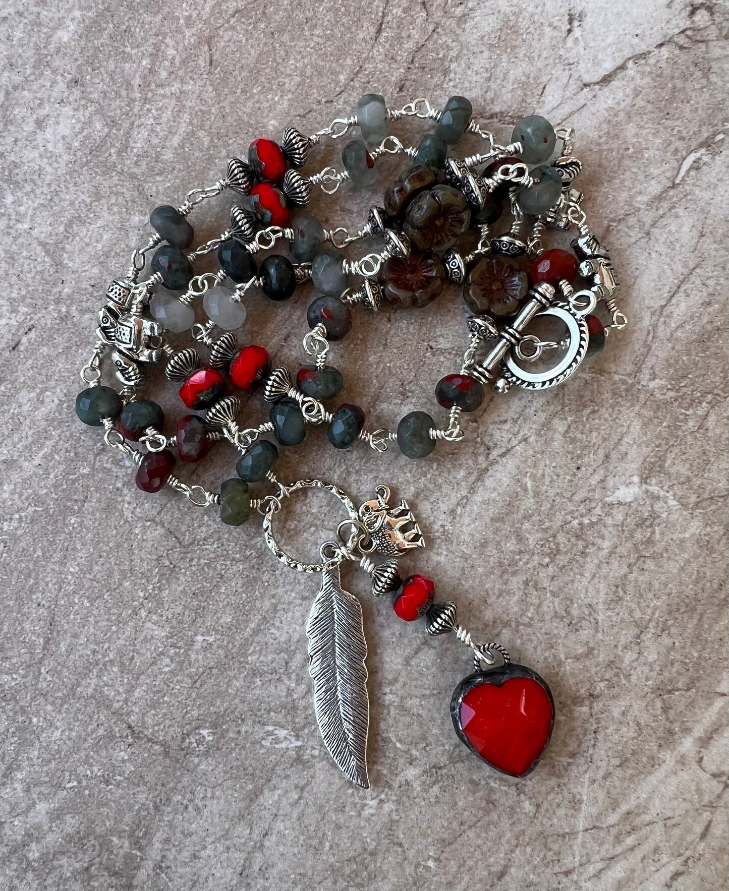 Heartfelt Bloodstone Necklace