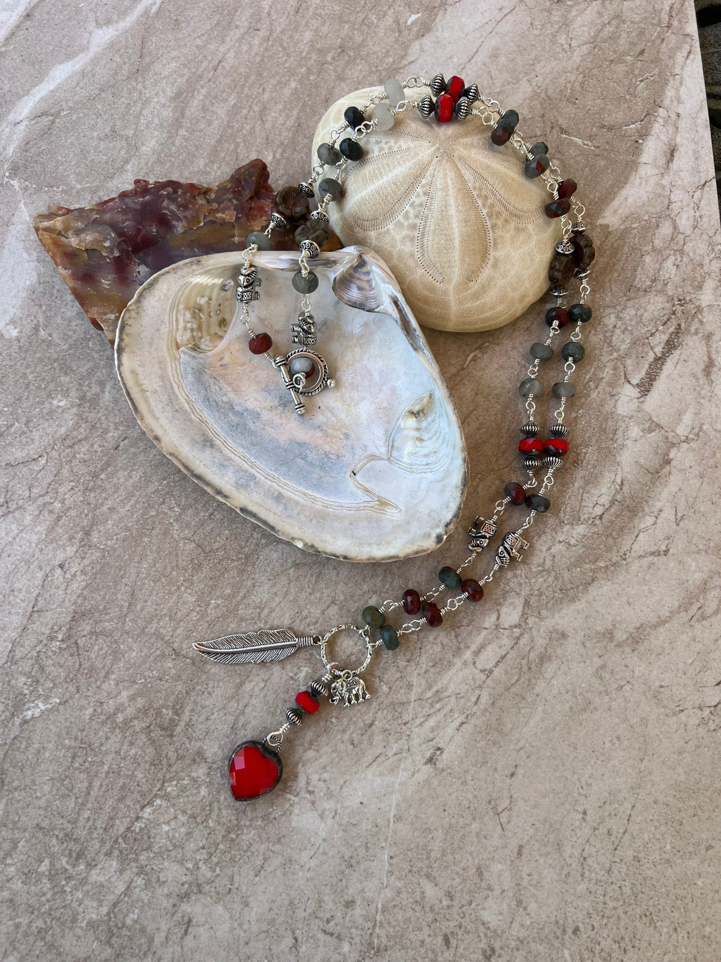 Heartfelt Bloodstone Necklace