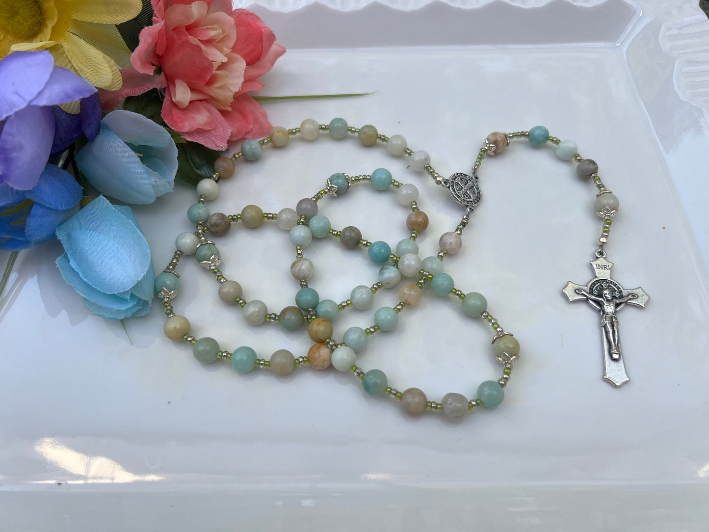 Amazonite Beaded Rosary