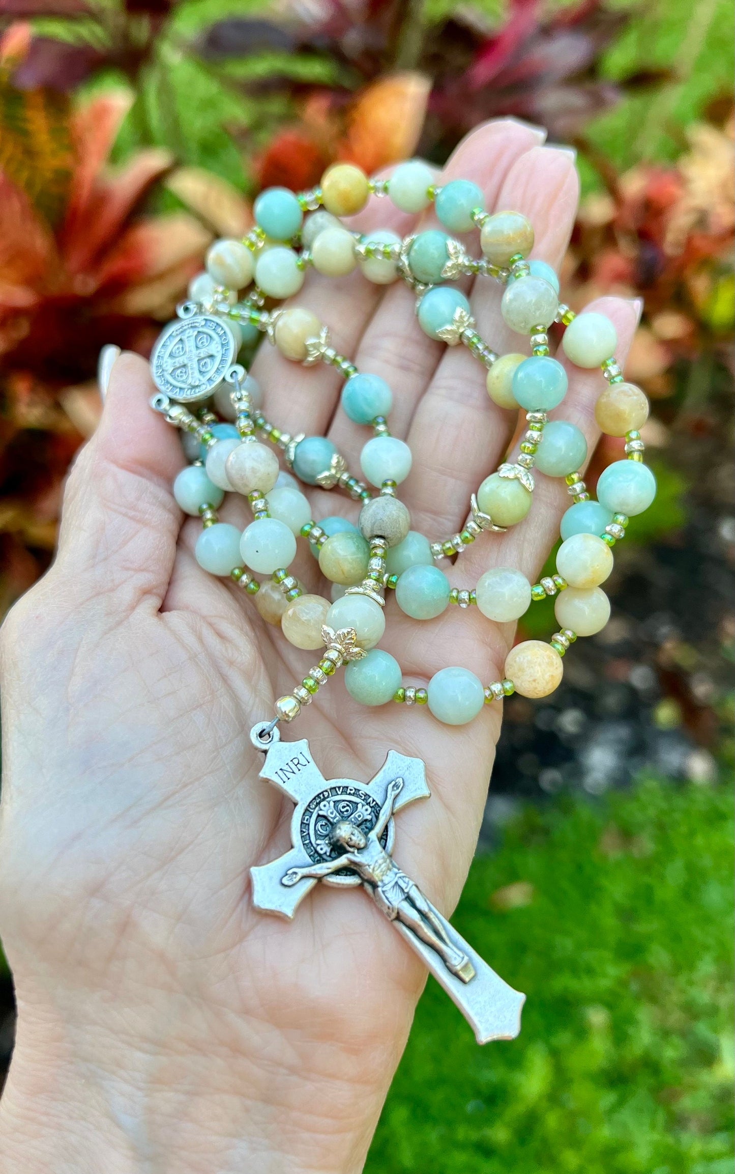 Amazonite Beaded Rosary