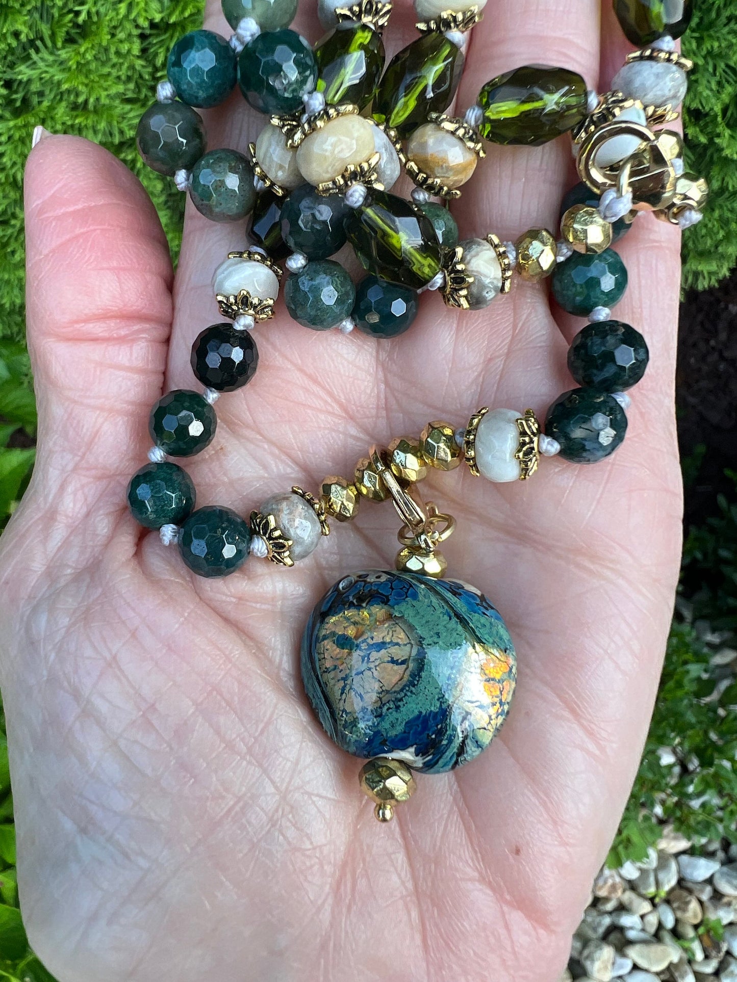 Moss Boho Chic Necklace
