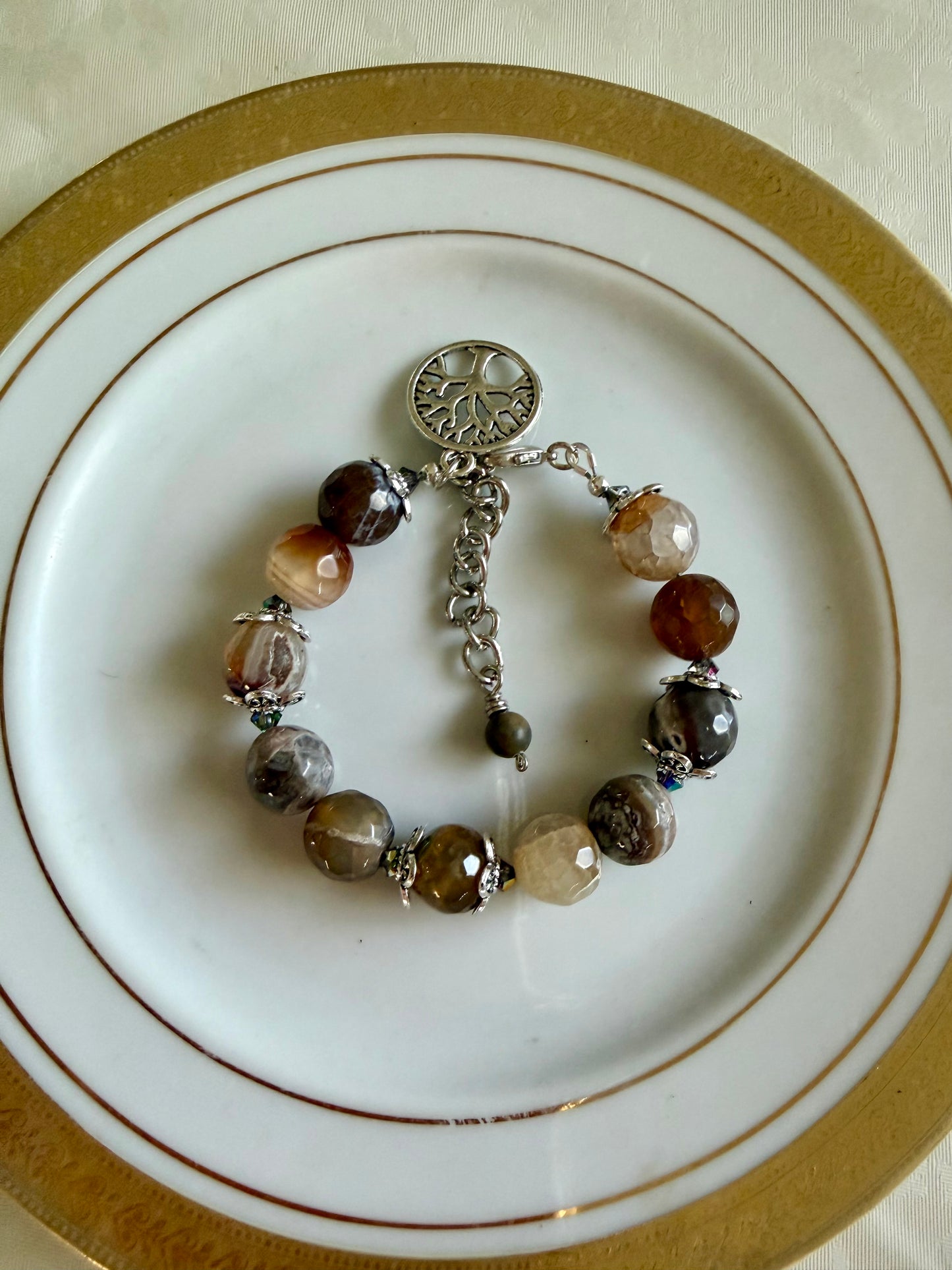Brown Dragon Vein Agate Bracelet