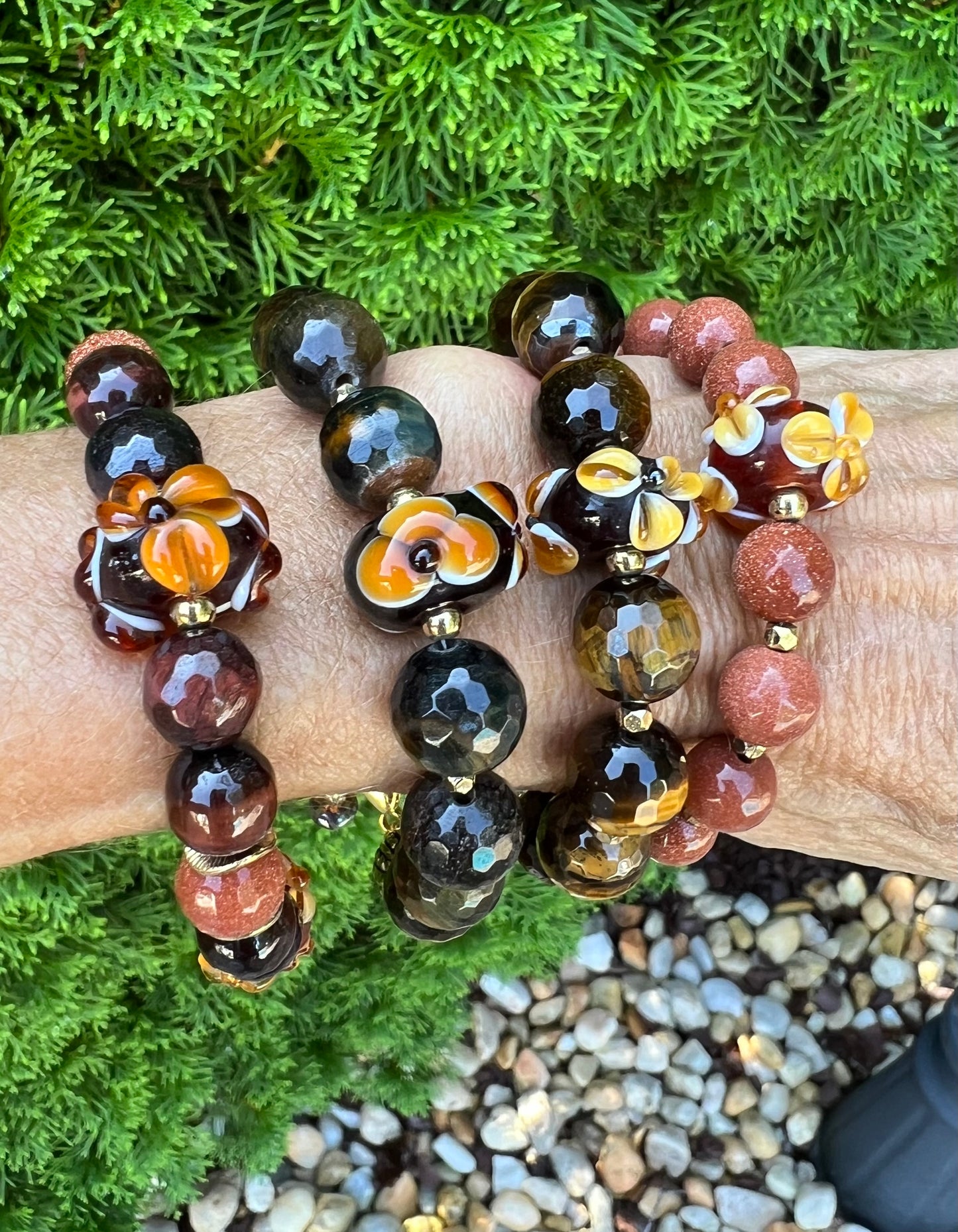 Chunky Gemstone Bracelets.