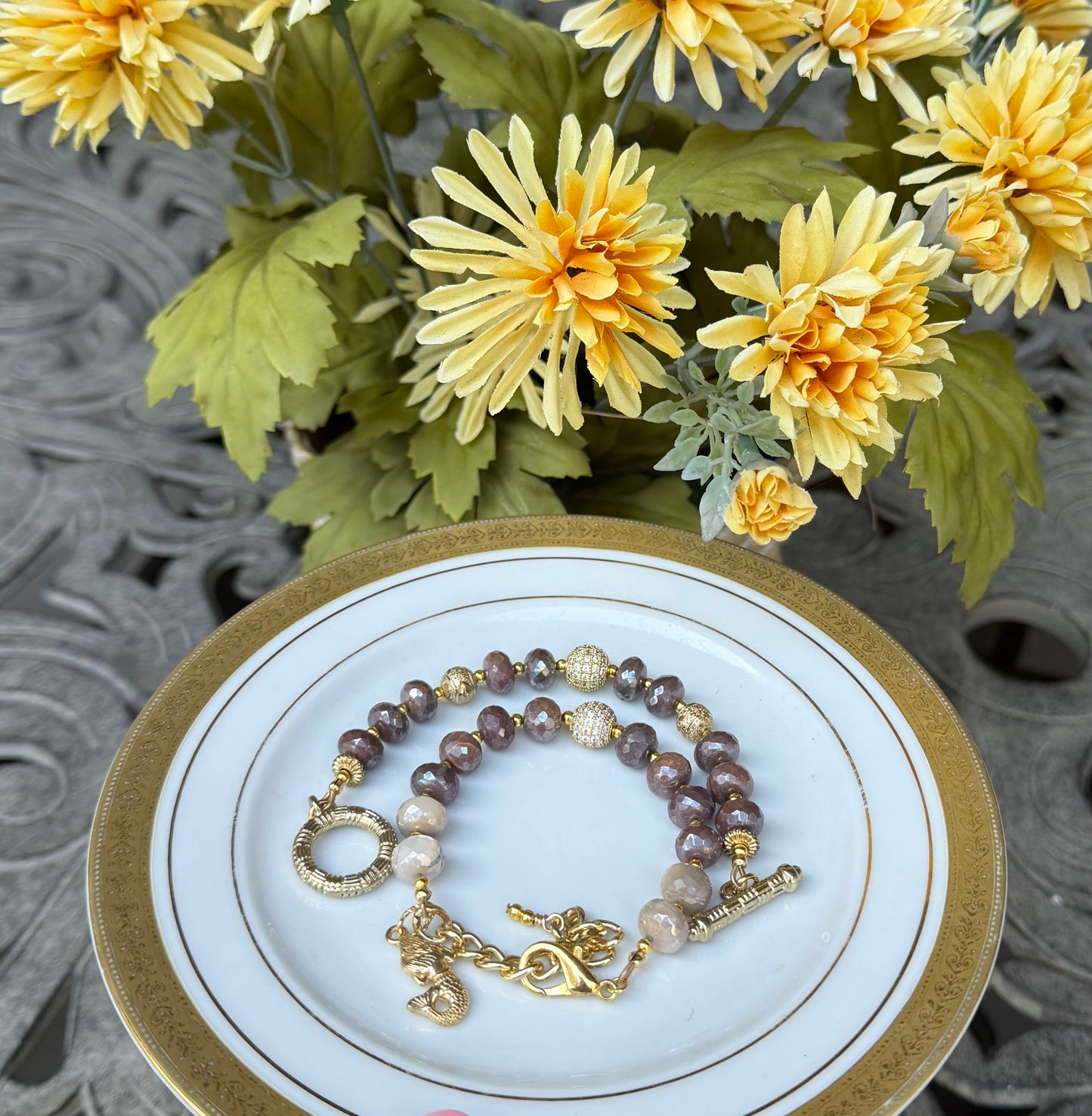Chocolate Moonstone Bracelet