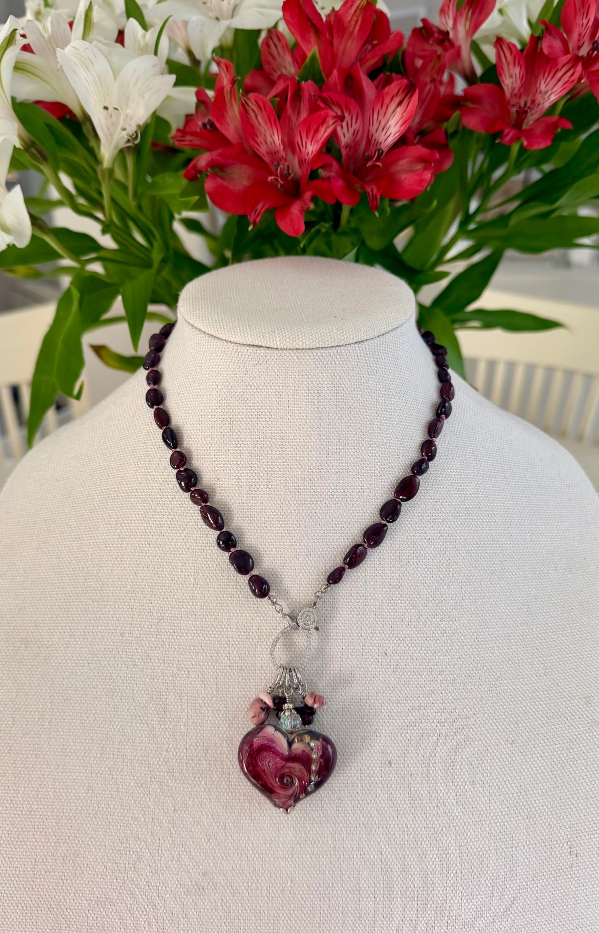 Garnet nugget beauty with Artisan heart