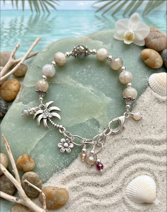 Palm Tree Moonstone Bracelet