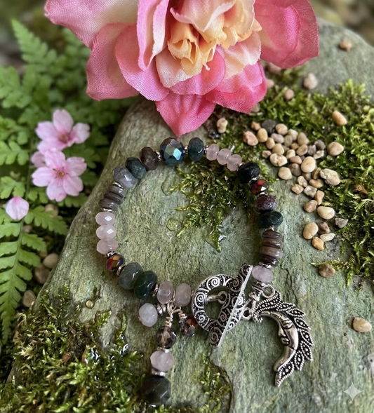Indian Agate and Rose Quartz Bracelet
