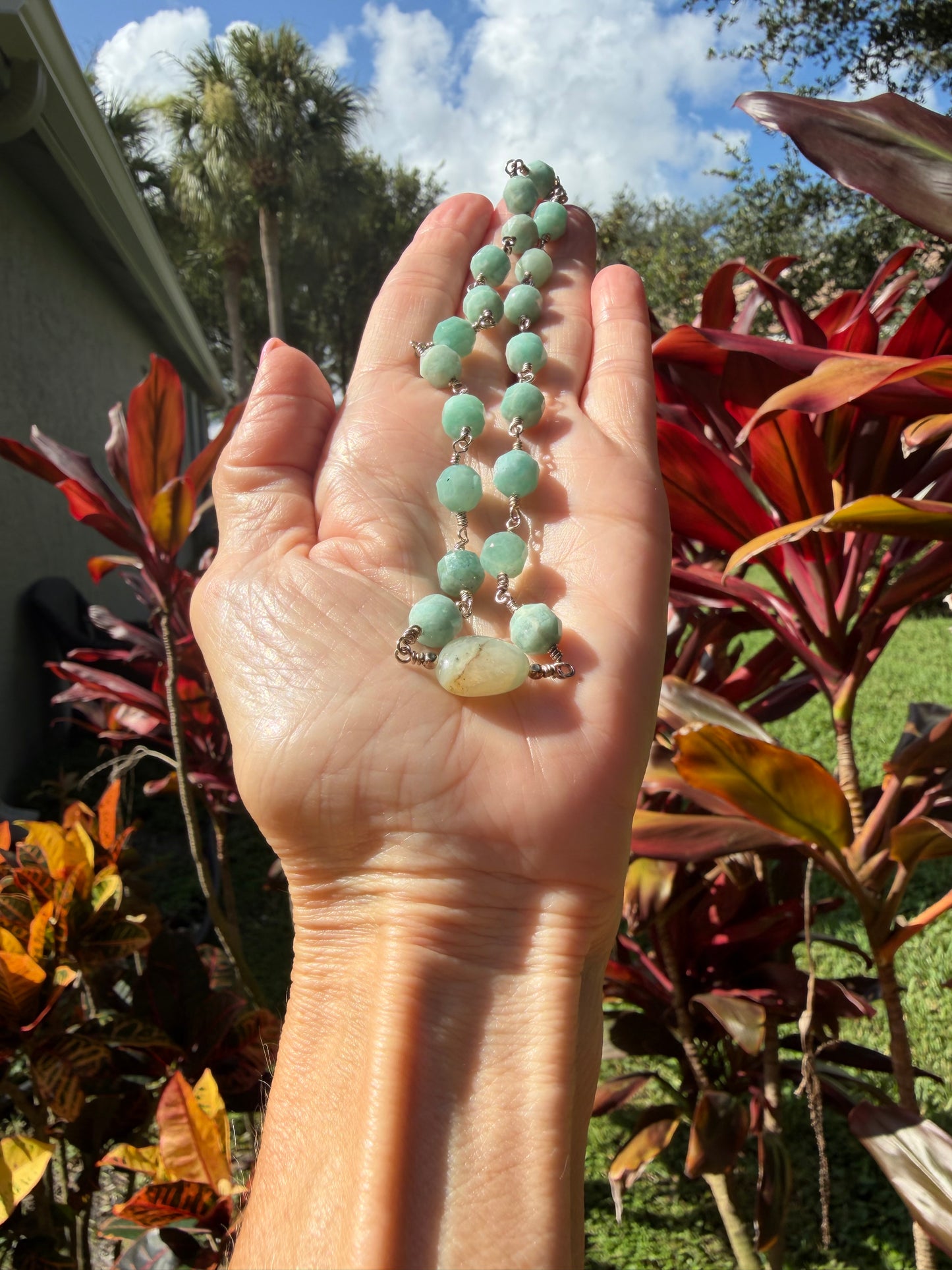 Octagon Amazonite Choker