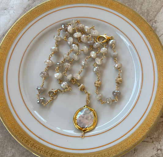 Rosary Style Moonstone Set