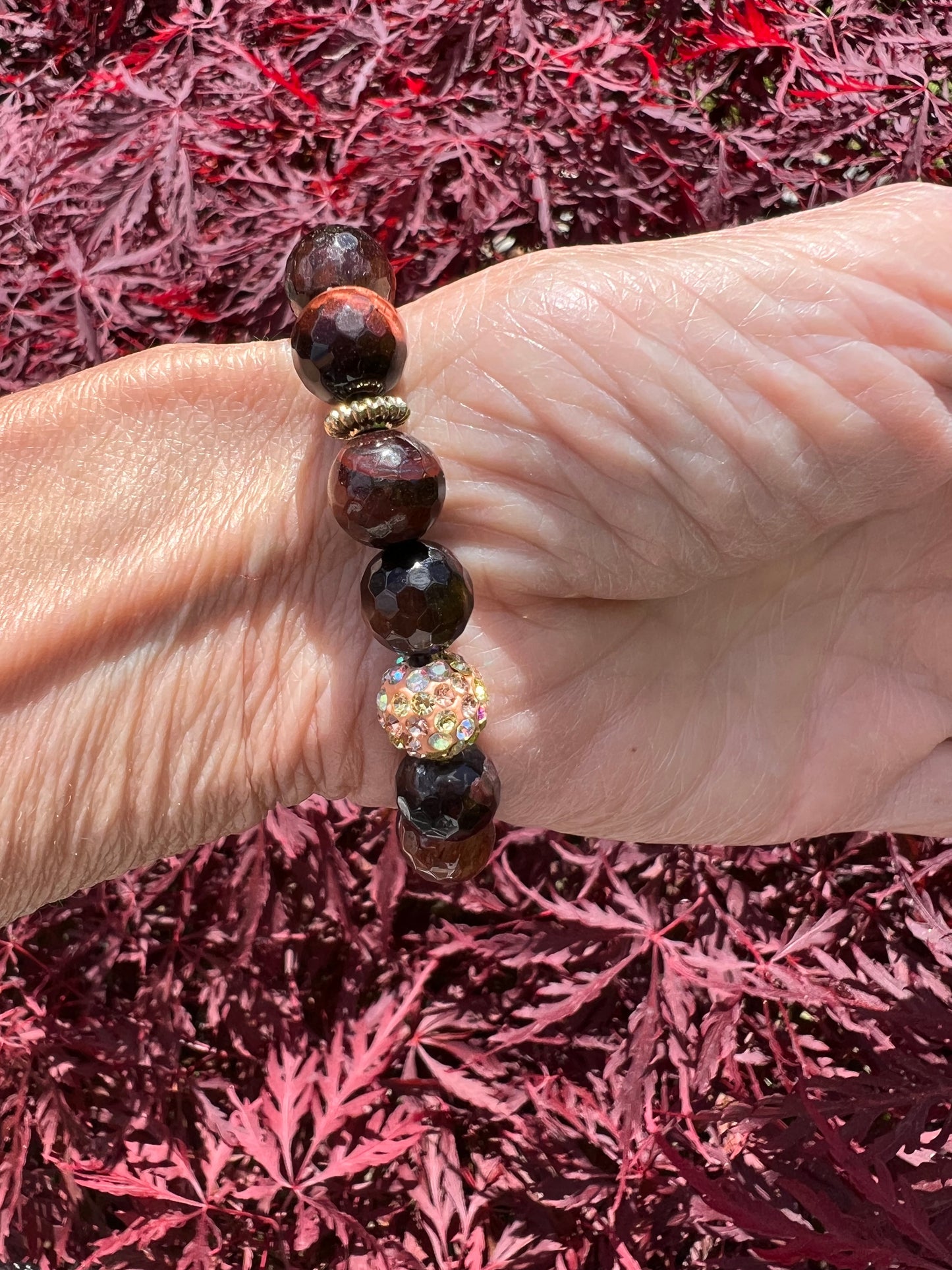 Red Tiger Eye Bling Bracelet