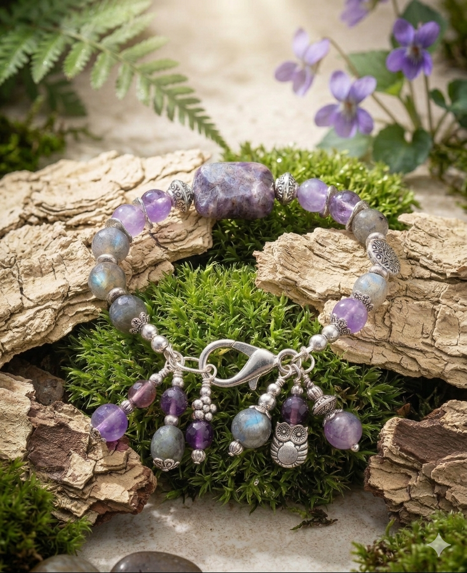 Amethyst and Labradorite bracelet