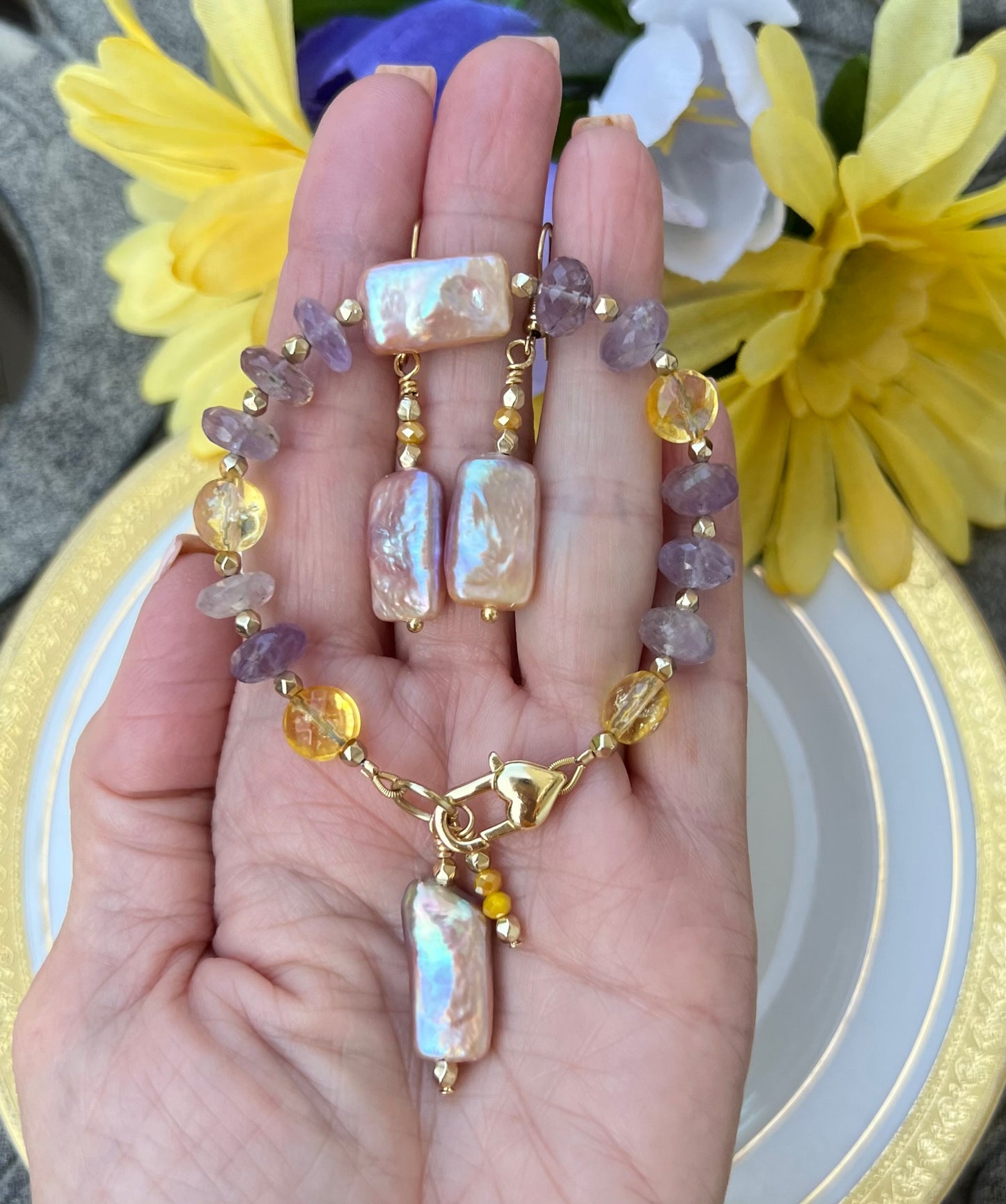 Amazing Ametrine Bracelet set