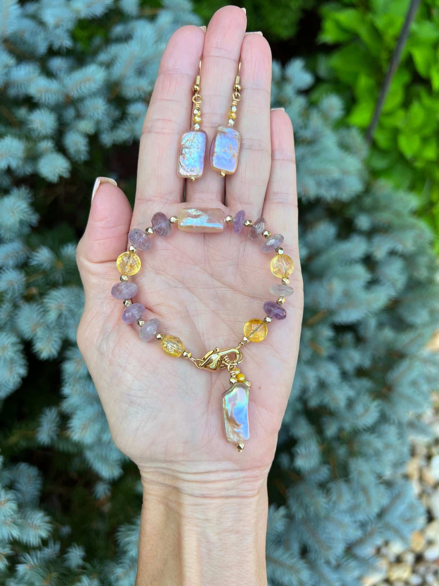 Amazing Ametrine Bracelet set