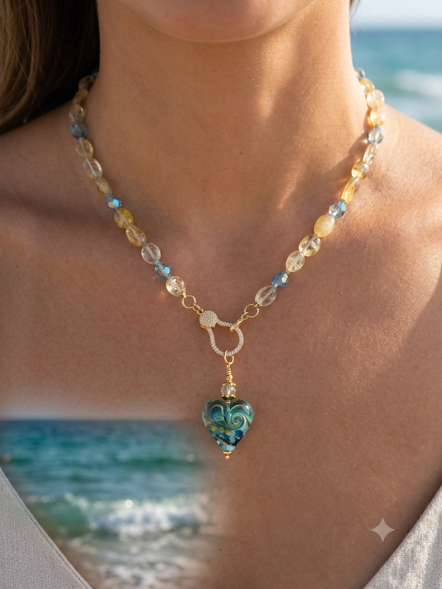 Citrine and Azure Crystal