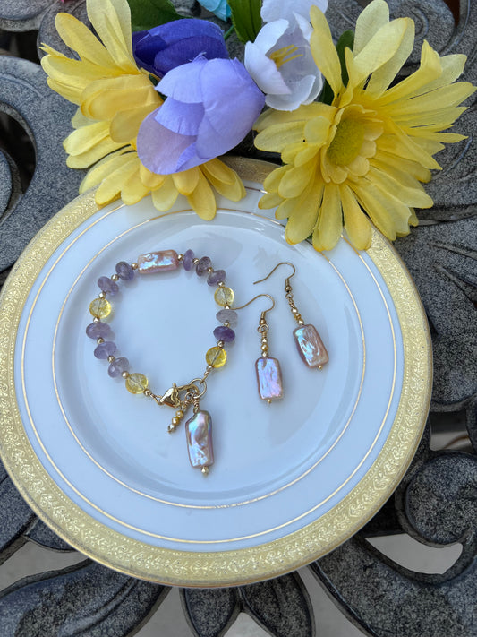 Amazing Ametrine Bracelet set