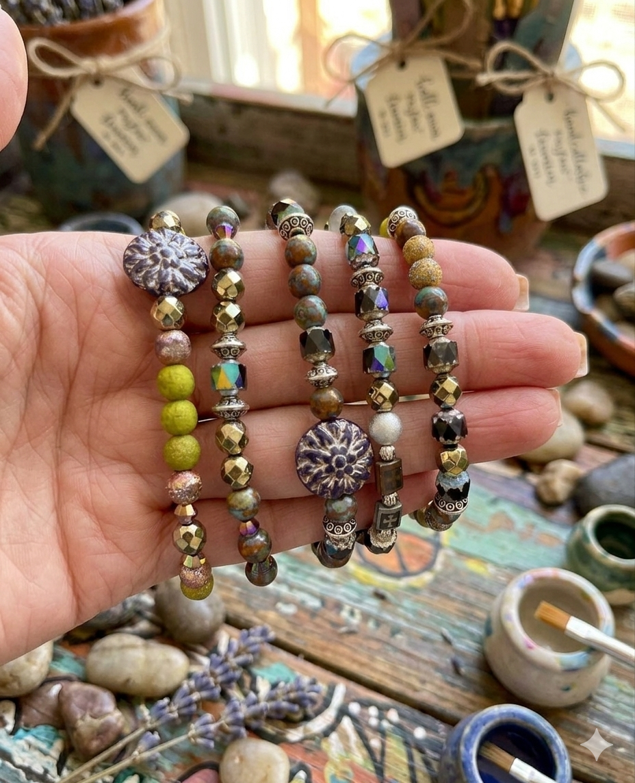 Autumn Fun beaded bracelets