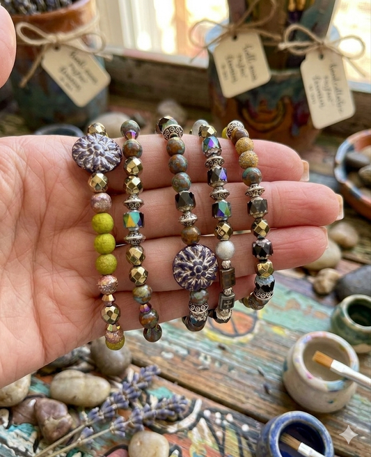 Autumn Fun beaded bracelets