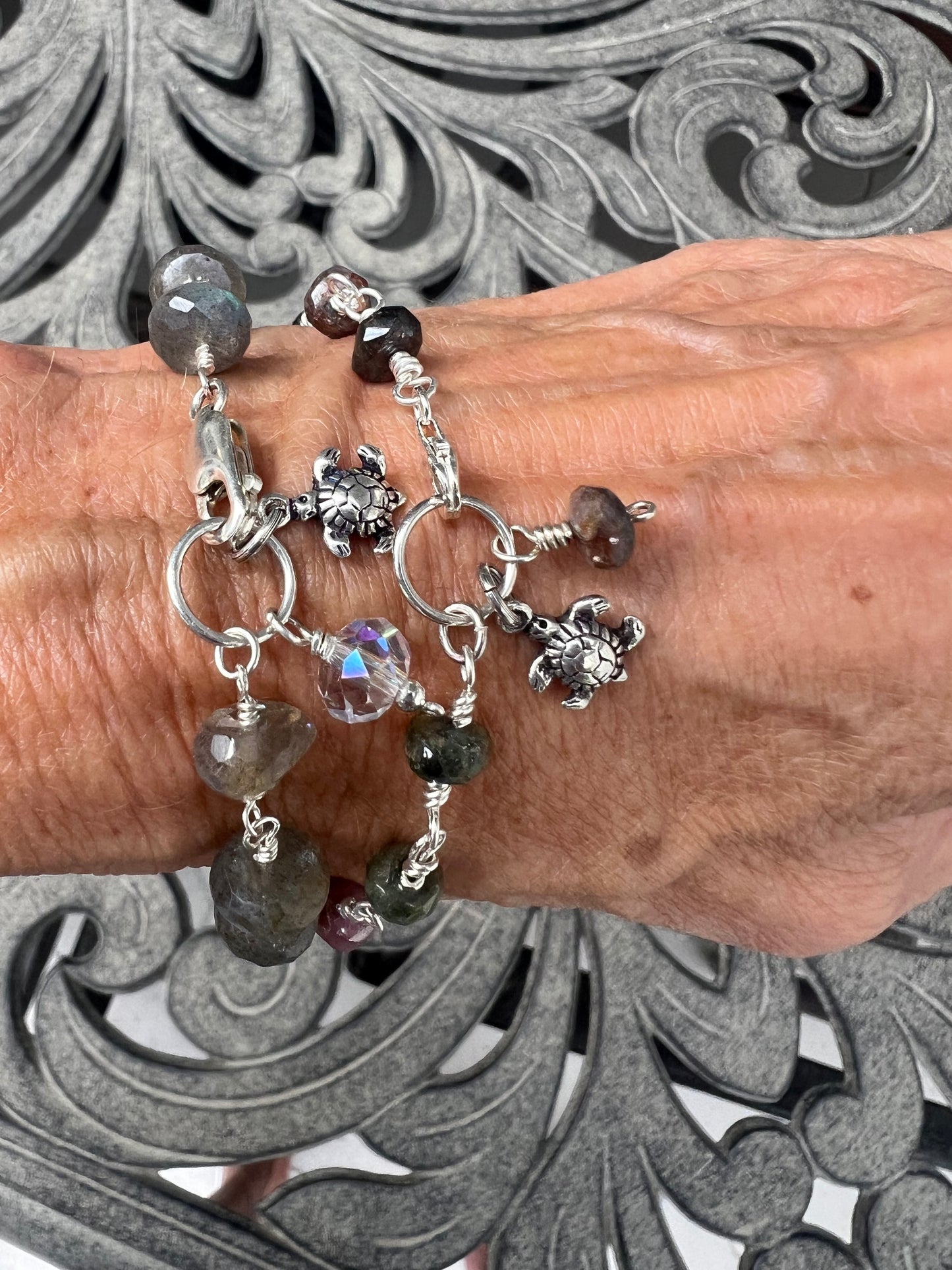 Sterling wire wrapped bracelets