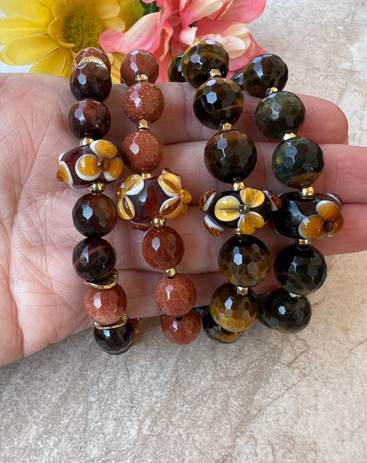 Chunky Gemstone Bracelets.