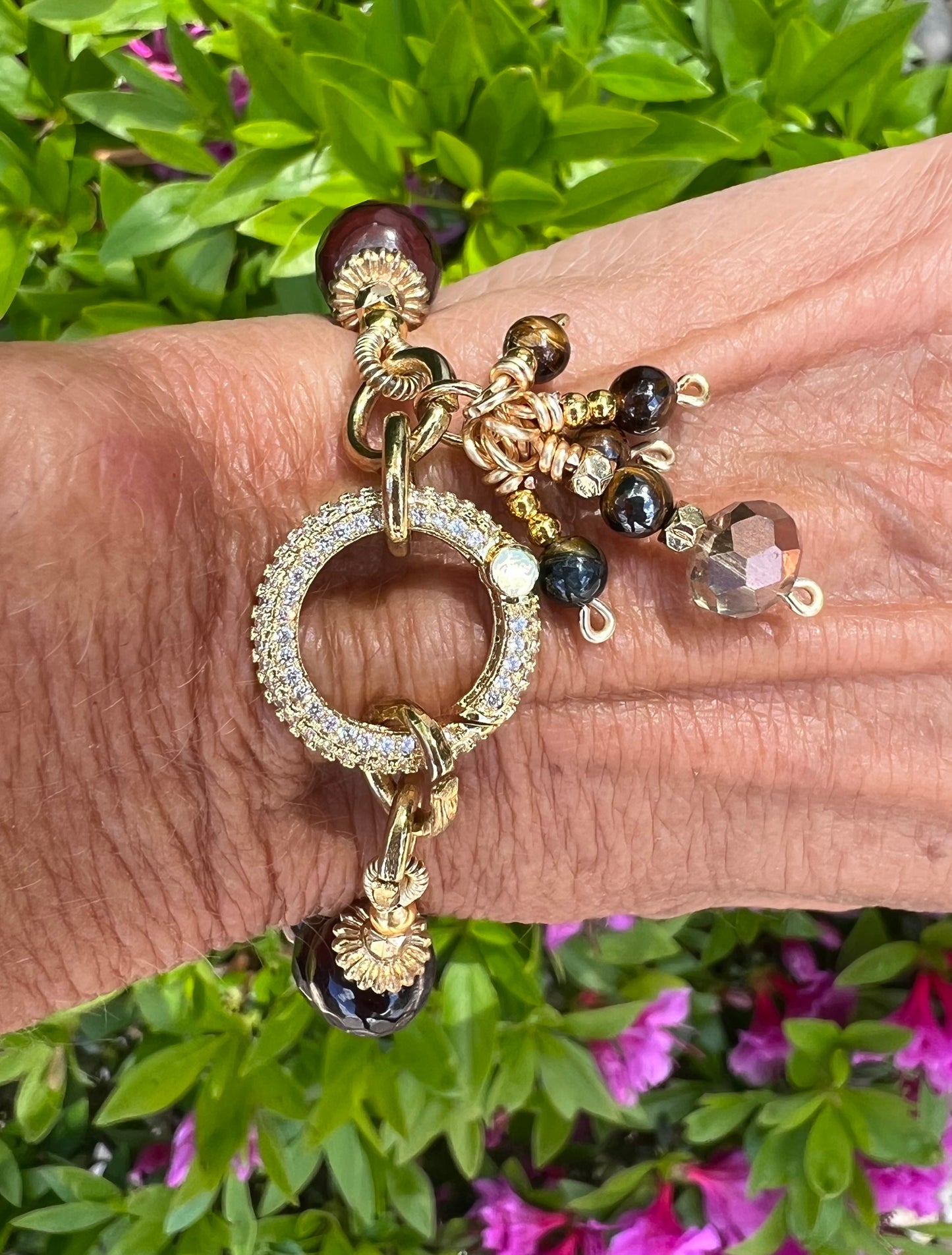 Red Tiger Eye Bling Bracelet