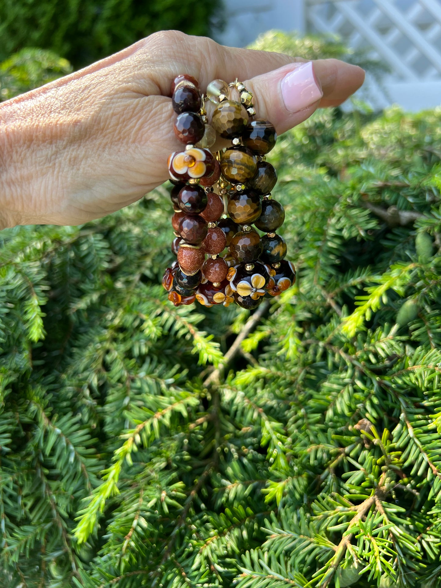 Chunky Gemstone Bracelets.