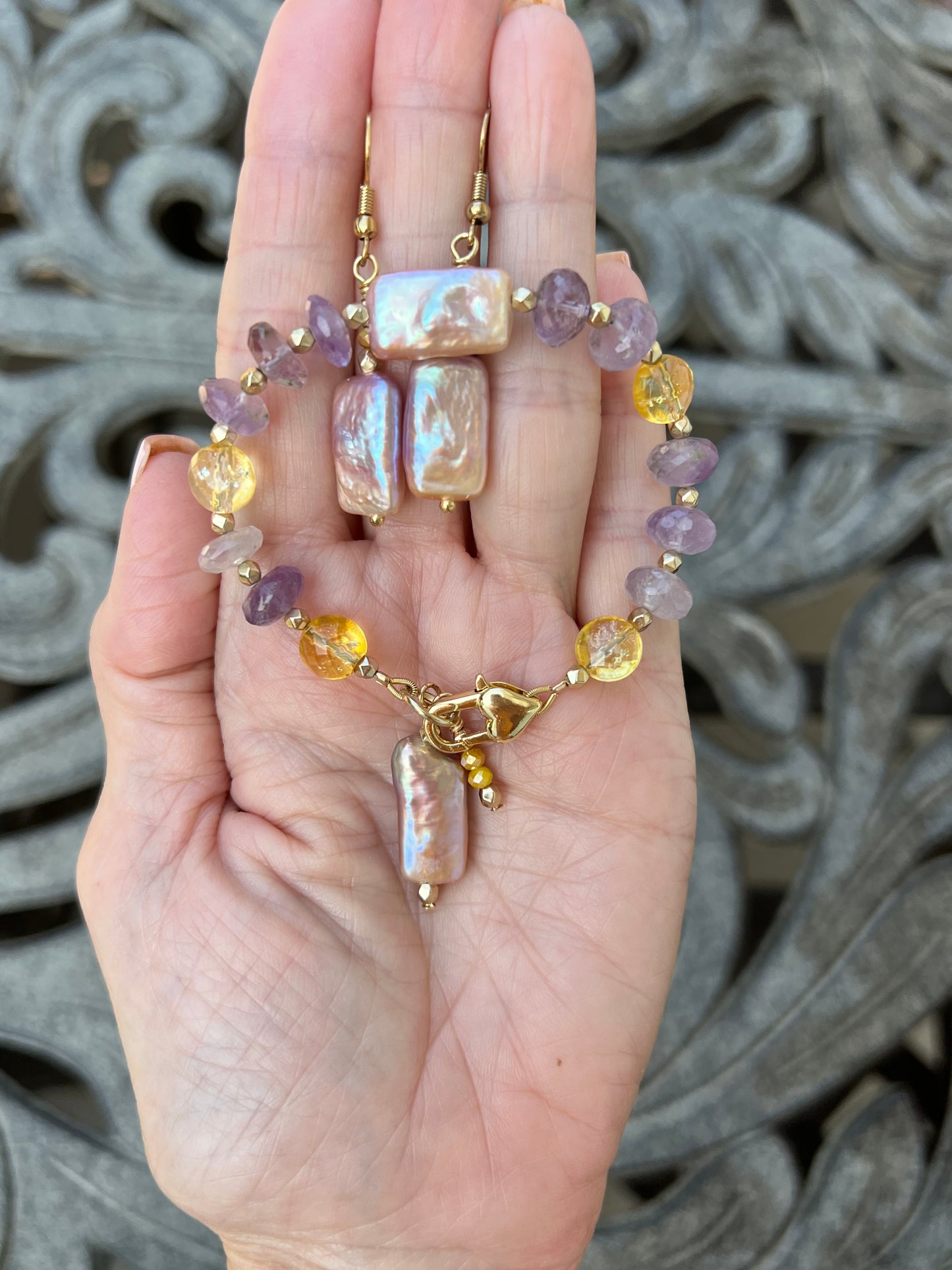 Amazing Ametrine Bracelet set