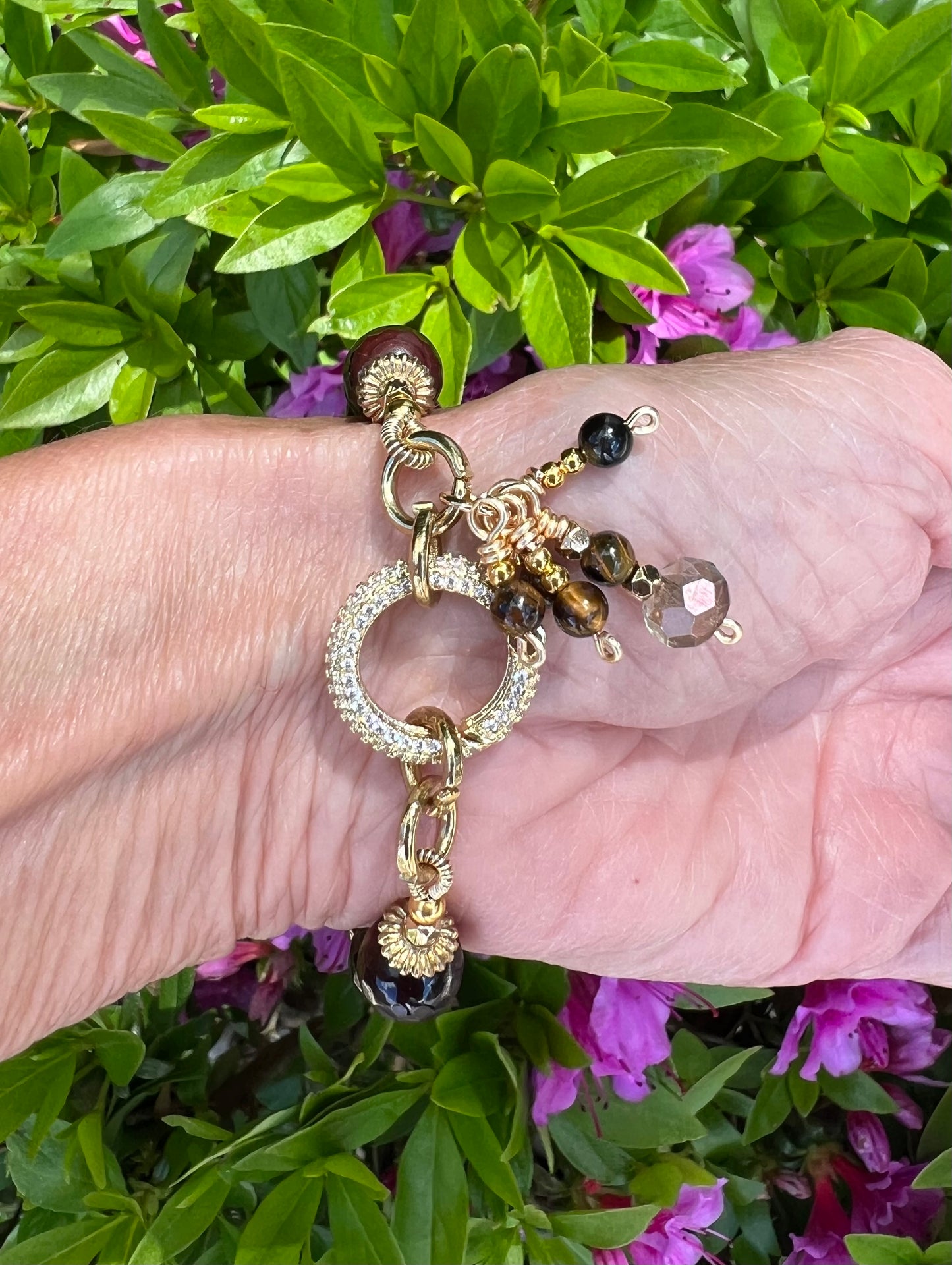 Red Tiger Eye Bling Bracelet