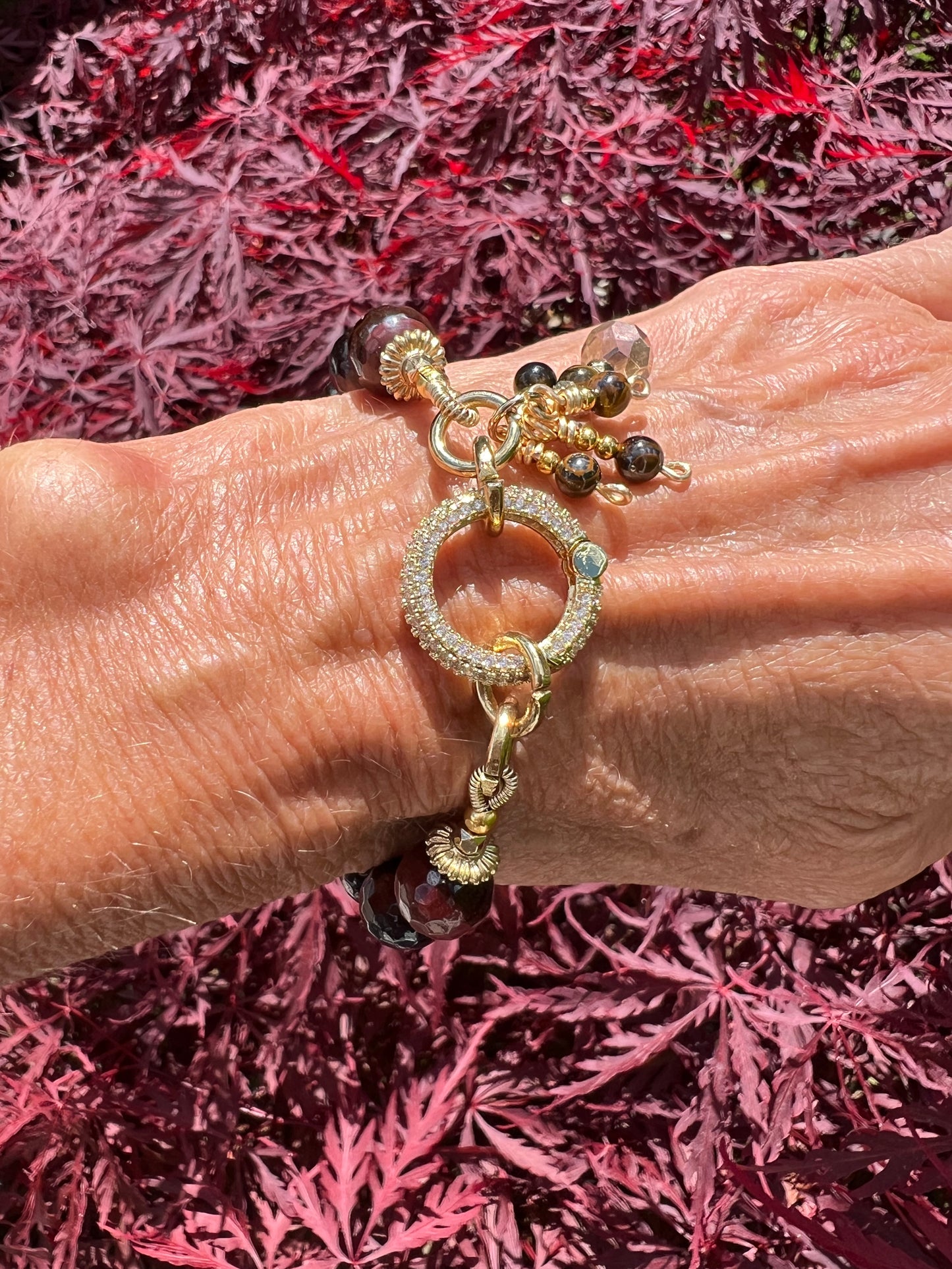 Red Tiger Eye Bling Bracelet