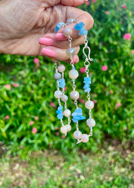 Moonstone and Aquamarine Necklace